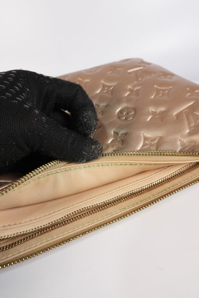 Coussin PM in Metallic Gold Monogram Lambskin Leather (Microchip) | Purse Maison Luxury Bags Shop