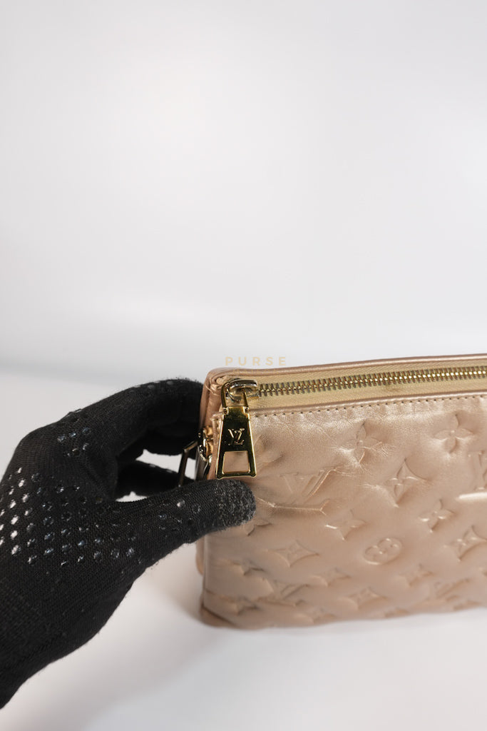 Coussin PM in Metallic Gold Monogram Lambskin Leather (Microchip) | Purse Maison Luxury Bags Shop