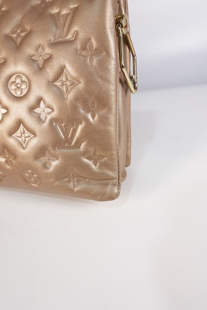 Coussin PM in Metallic Gold Monogram Lambskin Leather (Microchip) | Purse Maison Luxury Bags Shop
