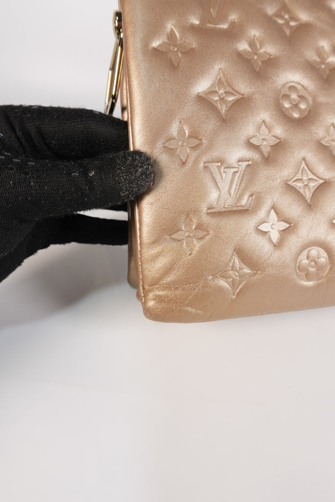 Coussin PM in Metallic Gold Monogram Lambskin Leather (Microchip) | Purse Maison Luxury Bags Shop