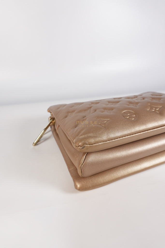 Coussin PM in Metallic Gold Monogram Lambskin Leather (Microchip) | Purse Maison Luxury Bags Shop