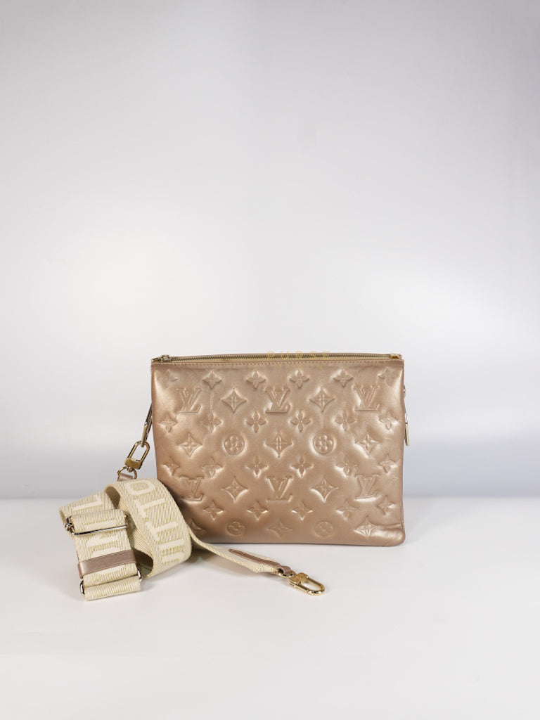 Coussin PM in Metallic Gold Monogram Lambskin Leather (Microchip) | Purse Maison Luxury Bags Shop