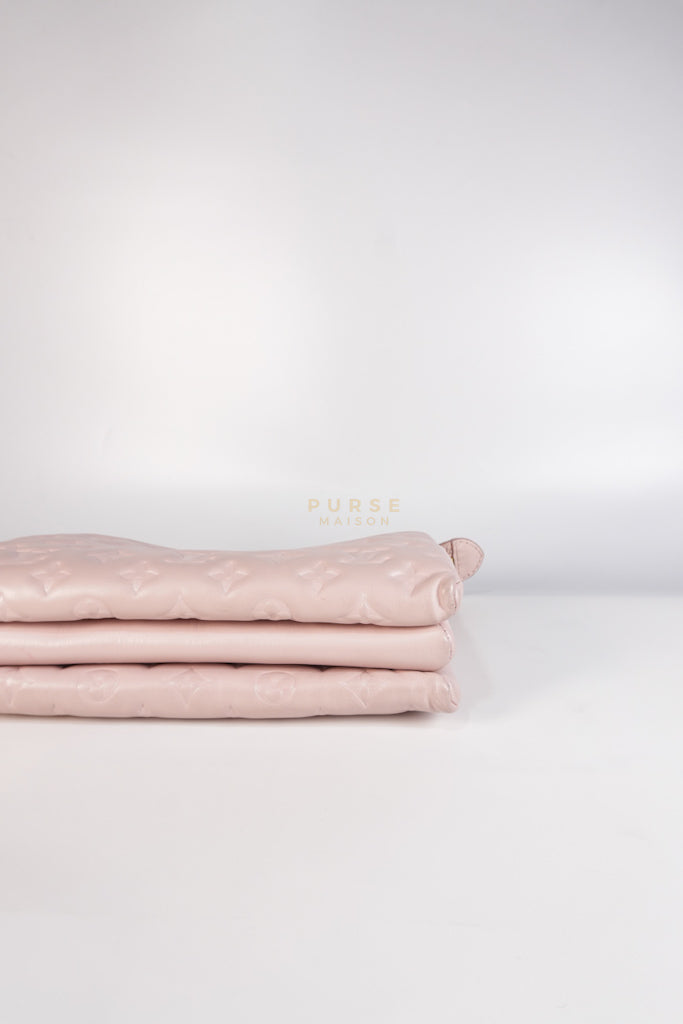 Coussin PM Rose Pink in Embossed Monogram Calfskin Leather (Microchip) | Purse Maison Luxury Bags Shop