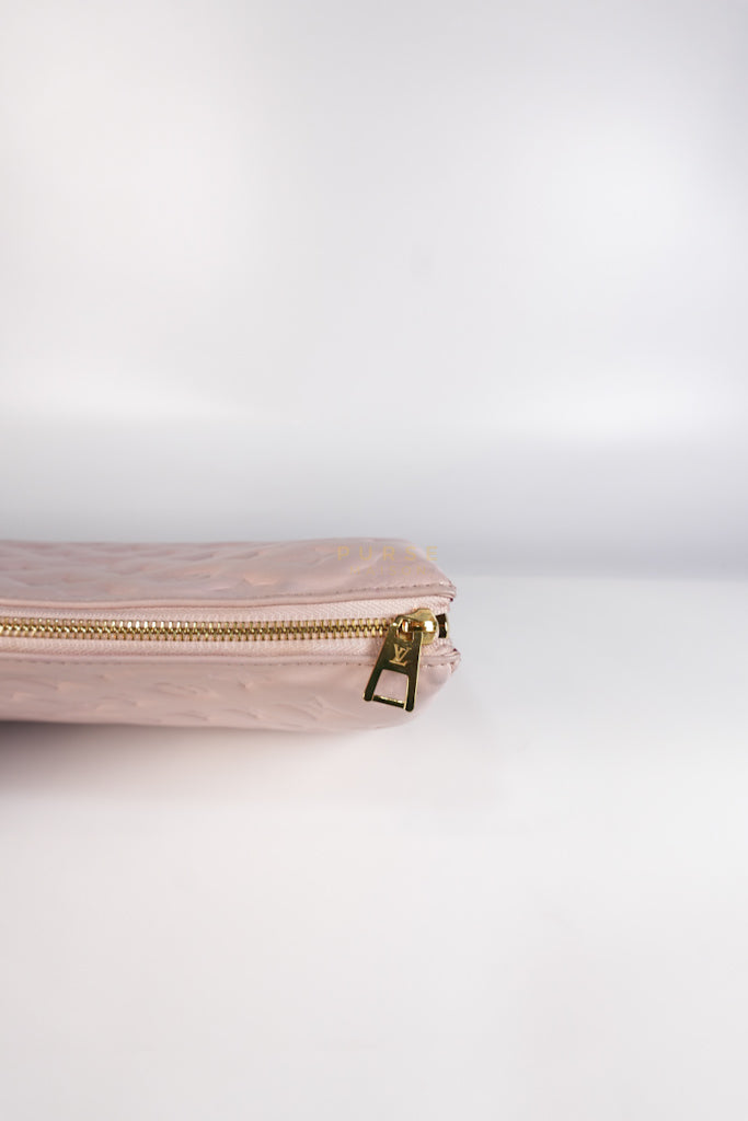 Coussin PM Rose Pink in Embossed Monogram Calfskin Leather (Microchip) | Purse Maison Luxury Bags Shop