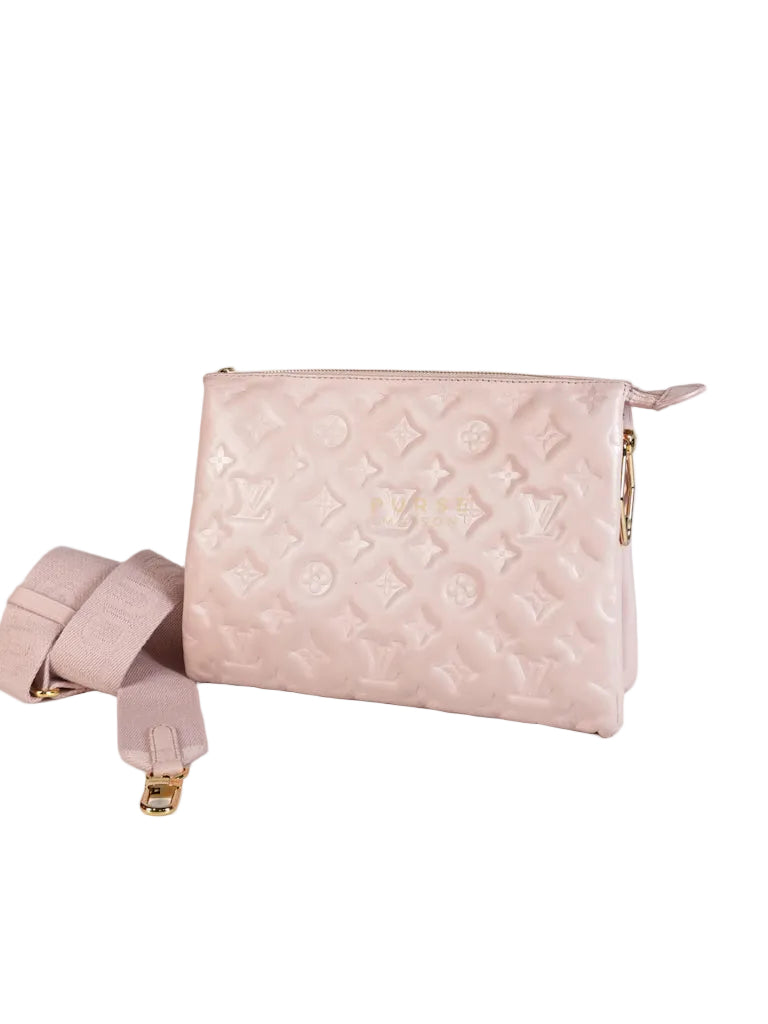 Coussin PM Rose Pink in Embossed Monogram Calfskin Leather (Microchip) | Purse Maison Luxury Bags Shop