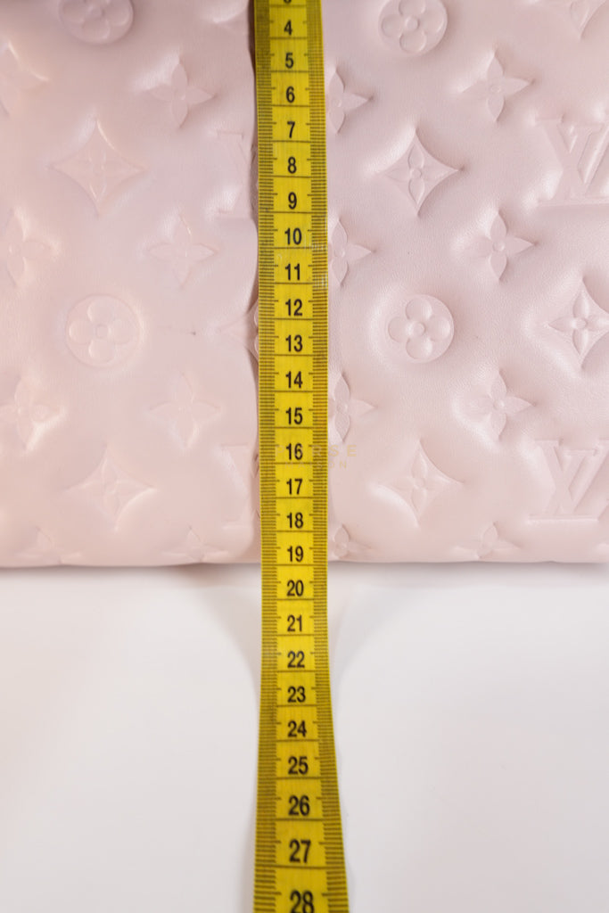 Coussin PM Rose Pink in Embossed Monogram Calfskin Leather (Microchip) | Purse Maison Luxury Bags Shop