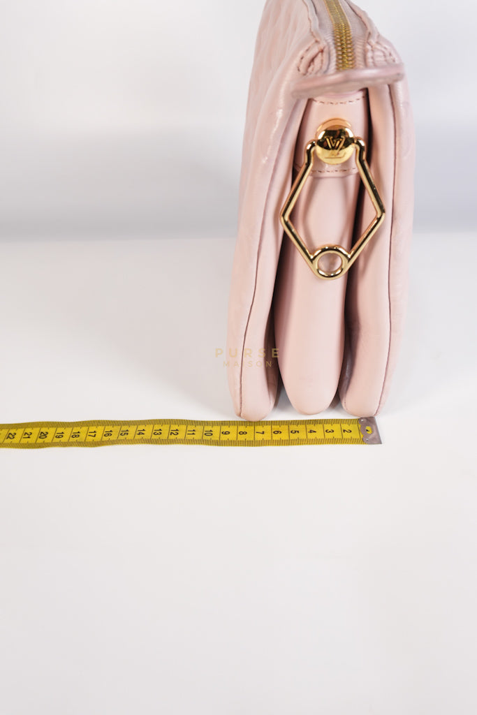 Coussin PM Rose Pink in Embossed Monogram Calfskin Leather (Microchip) | Purse Maison Luxury Bags Shop