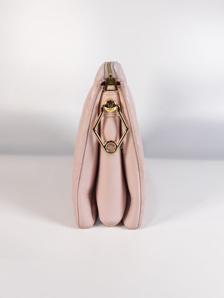 Coussin PM Rose Pink in Embossed Monogram Calfskin Leather (Microchip) | Purse Maison Luxury Bags Shop