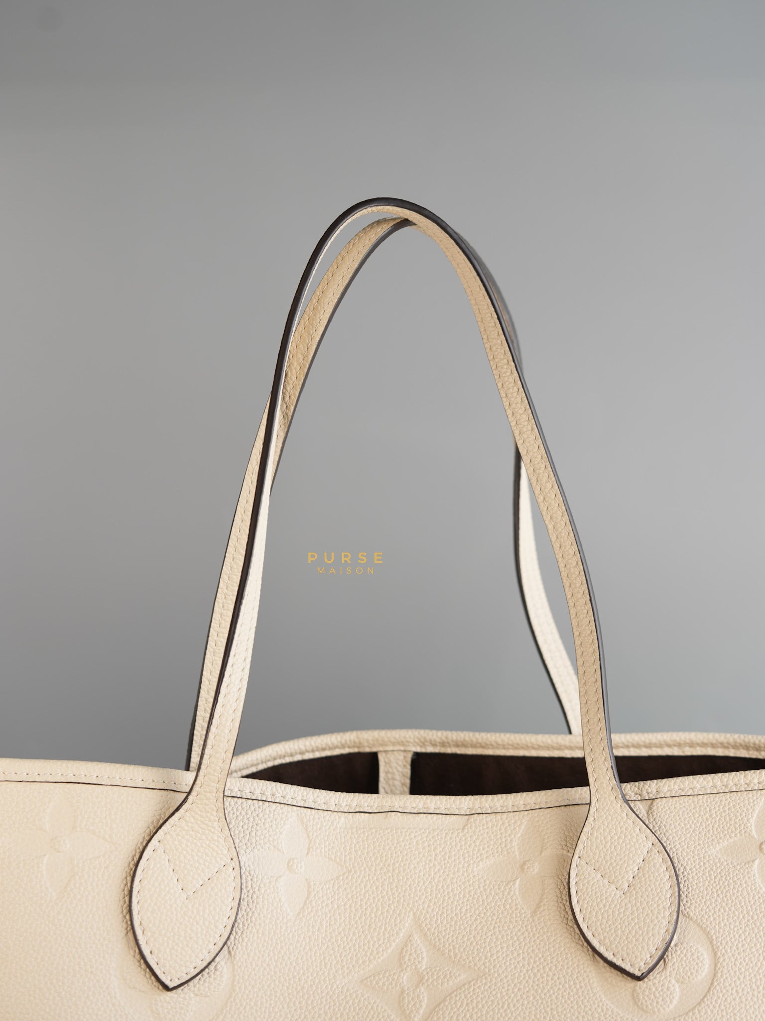 Creme Empreinte Leather Neverfull MM Bag | Purse Maison Luxury Bags Shop