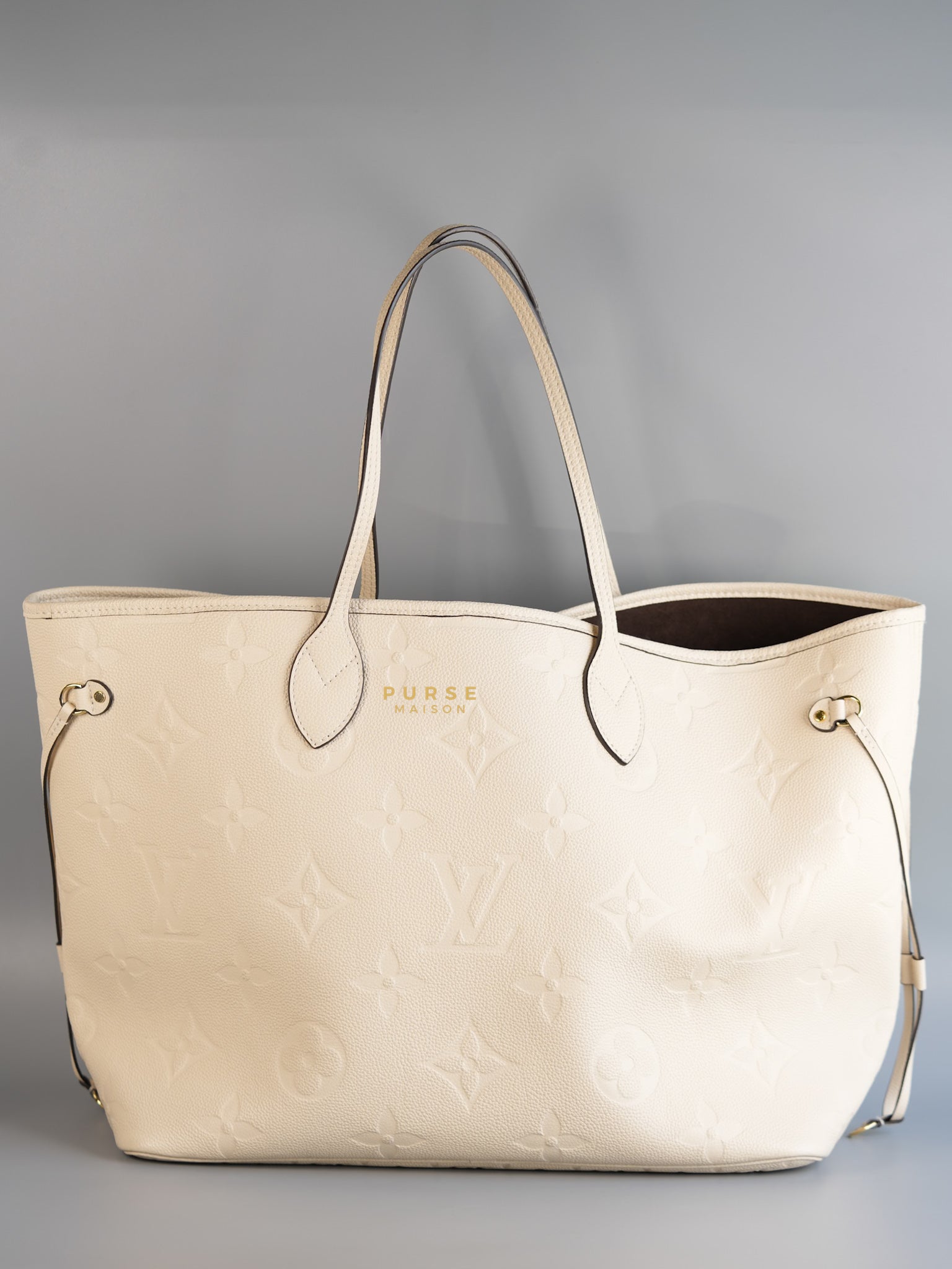 Creme Empreinte Leather Neverfull MM Bag | Purse Maison Luxury Bags Shop