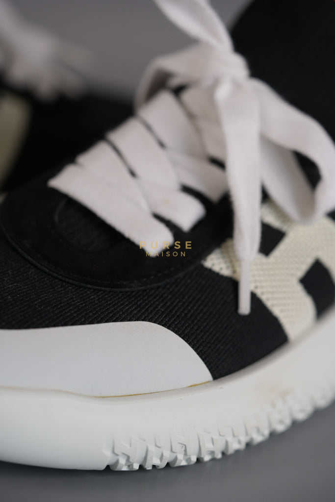 Crew Sneakers in Black & White Size 37.5 Eu (23cm) | Purse Maison Luxury Bags Shop