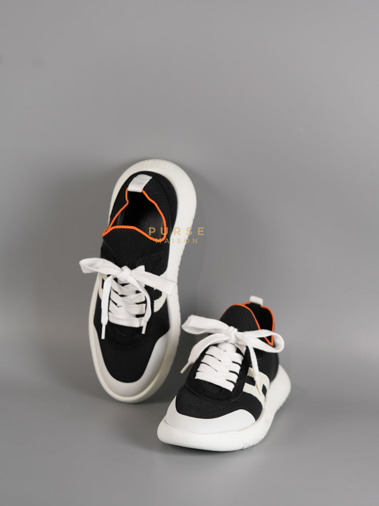 Crew Sneakers in Black & White Size 37.5 Eu (23cm) | Purse Maison Luxury Bags Shop
