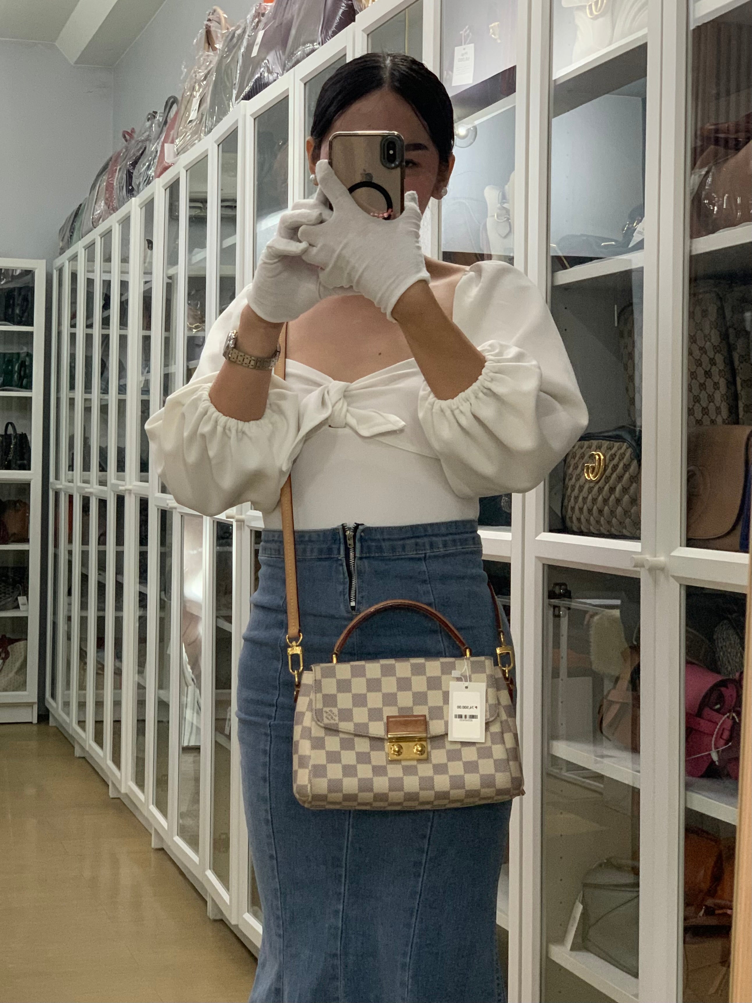 Croisette in Damier Azur Canvas (Date Code: ML2230) | Purse Maison Luxury Bags Shop