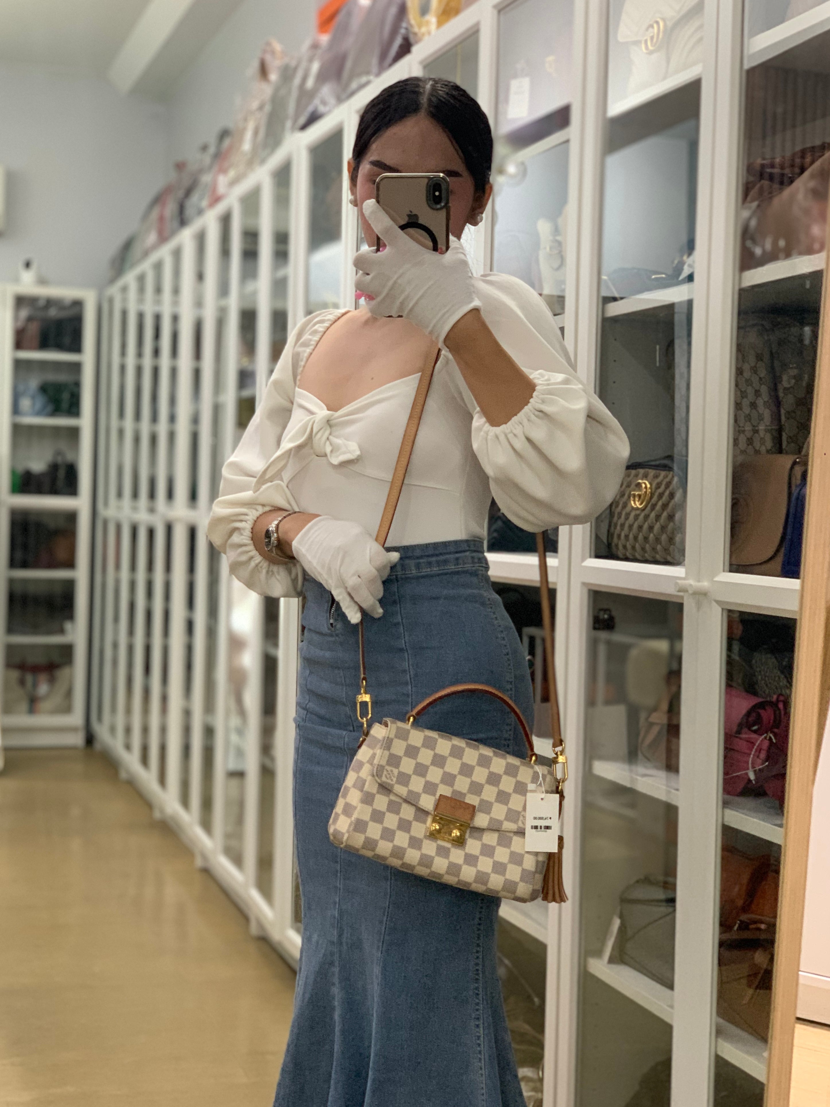 Croisette in Damier Azur Canvas (Date Code: ML2230) | Purse Maison Luxury Bags Shop