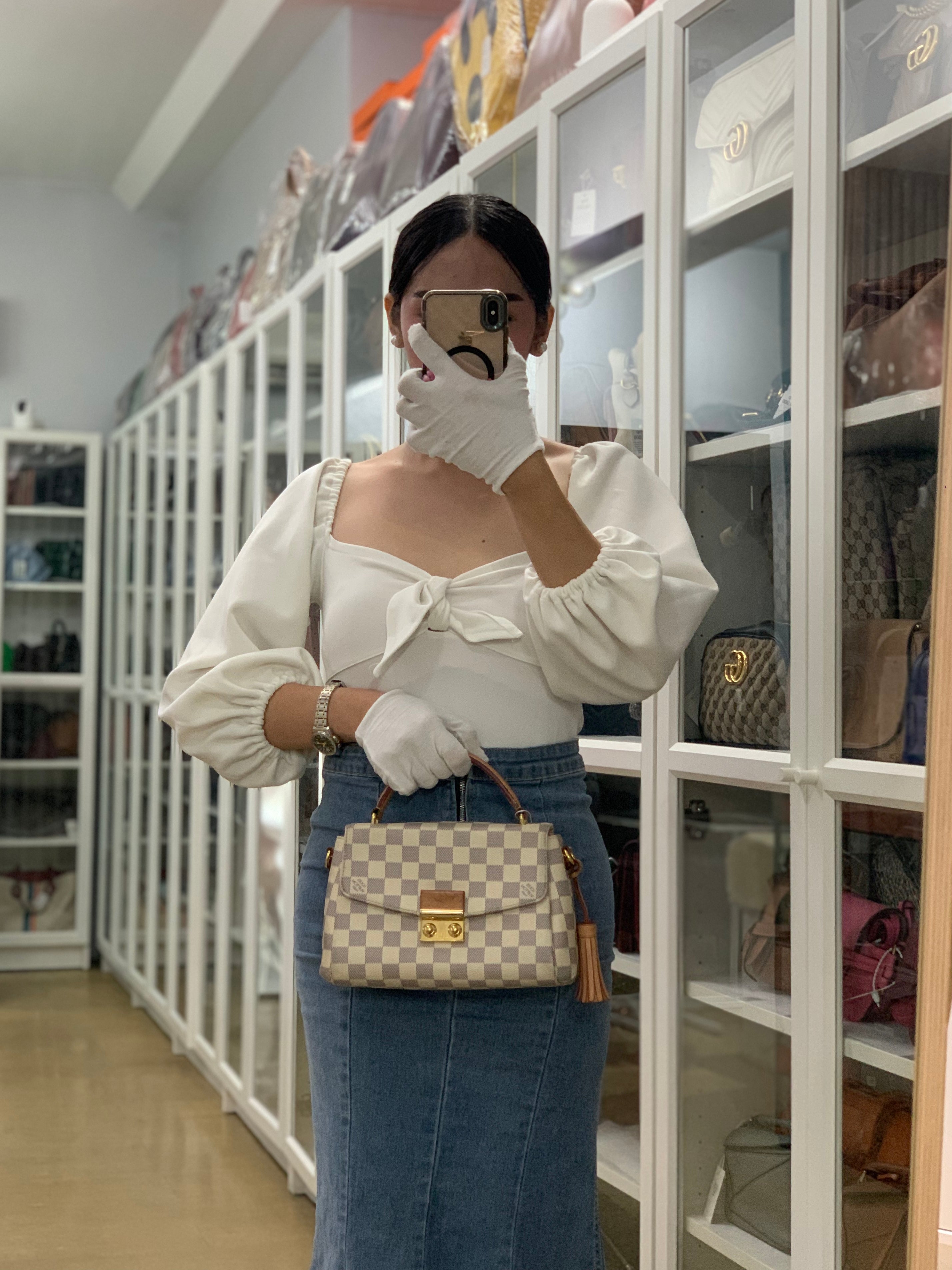 Croisette in Damier Azur Canvas (Date Code: ML2230) | Purse Maison Luxury Bags Shop