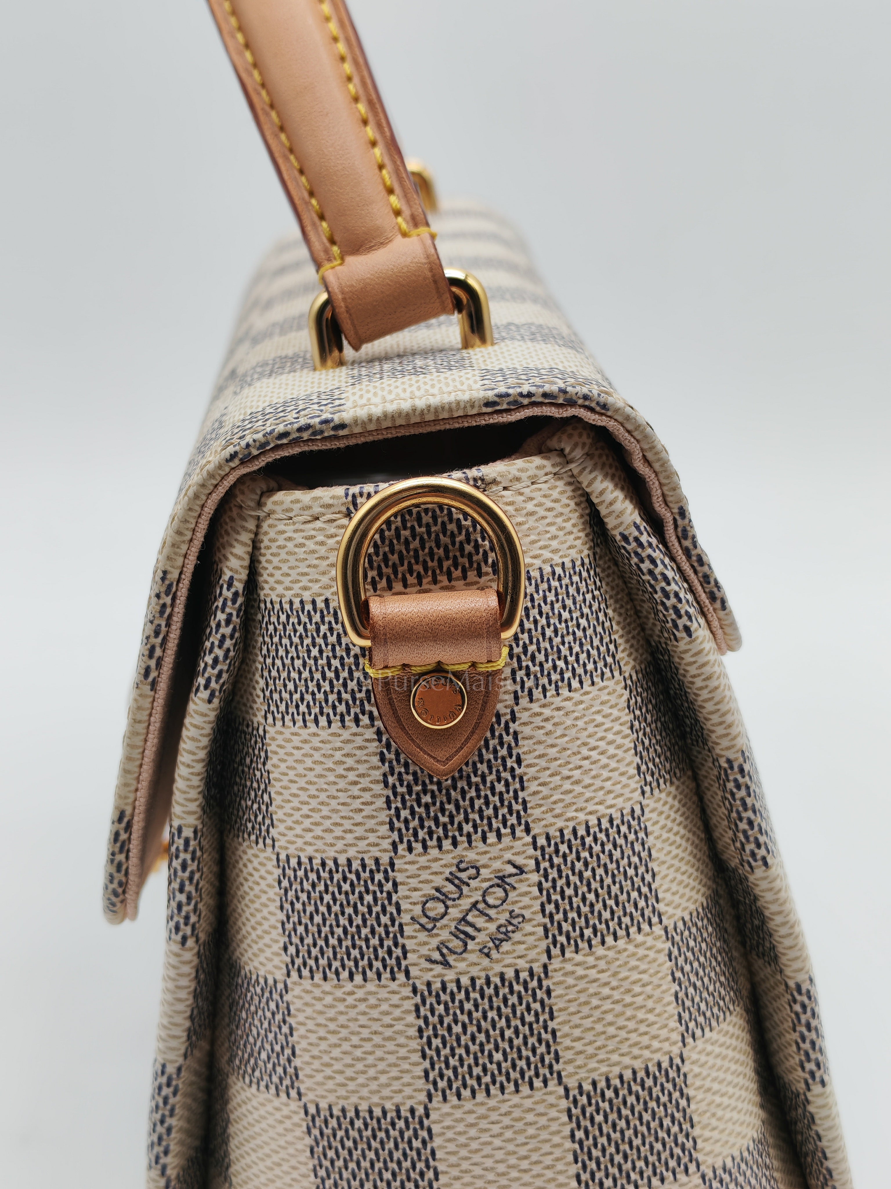 Croisette in Damier Azur Canvas & Gold Hardware (Datecode: ML2189) | Purse Maison Luxury Bags Shop