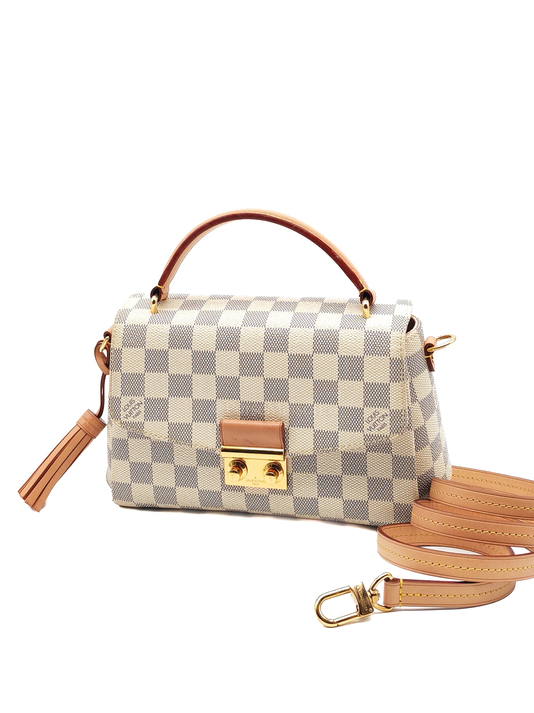 Croisette in Damier Azur Canvas & Gold Hardware (Datecode: ML2189) | Purse Maison Luxury Bags Shop