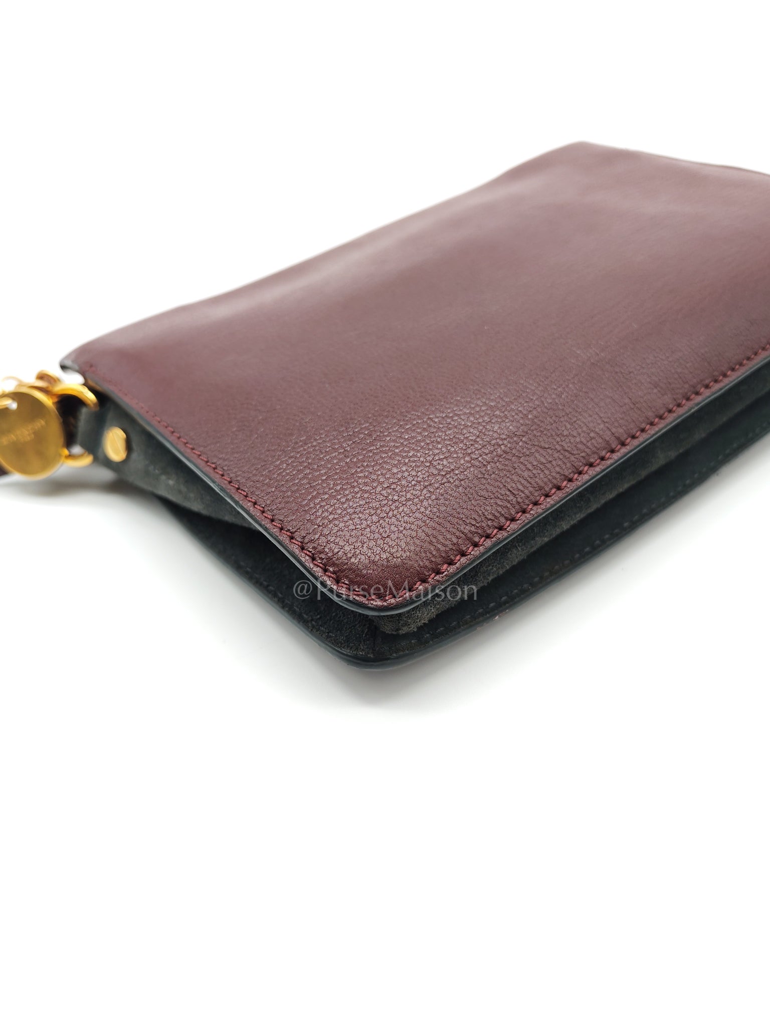 Cross 3 Burgundy in Calfskin Leather Crossbody Bag | Purse Maison Luxury Bags Shop
