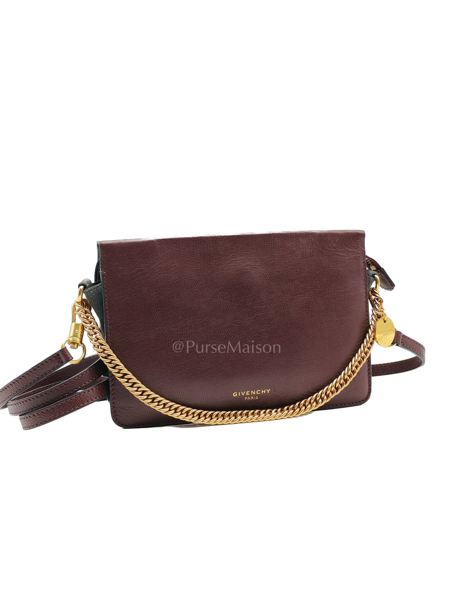 Cross 3 Burgundy in Calfskin Leather Crossbody Bag | Purse Maison Luxury Bags Shop