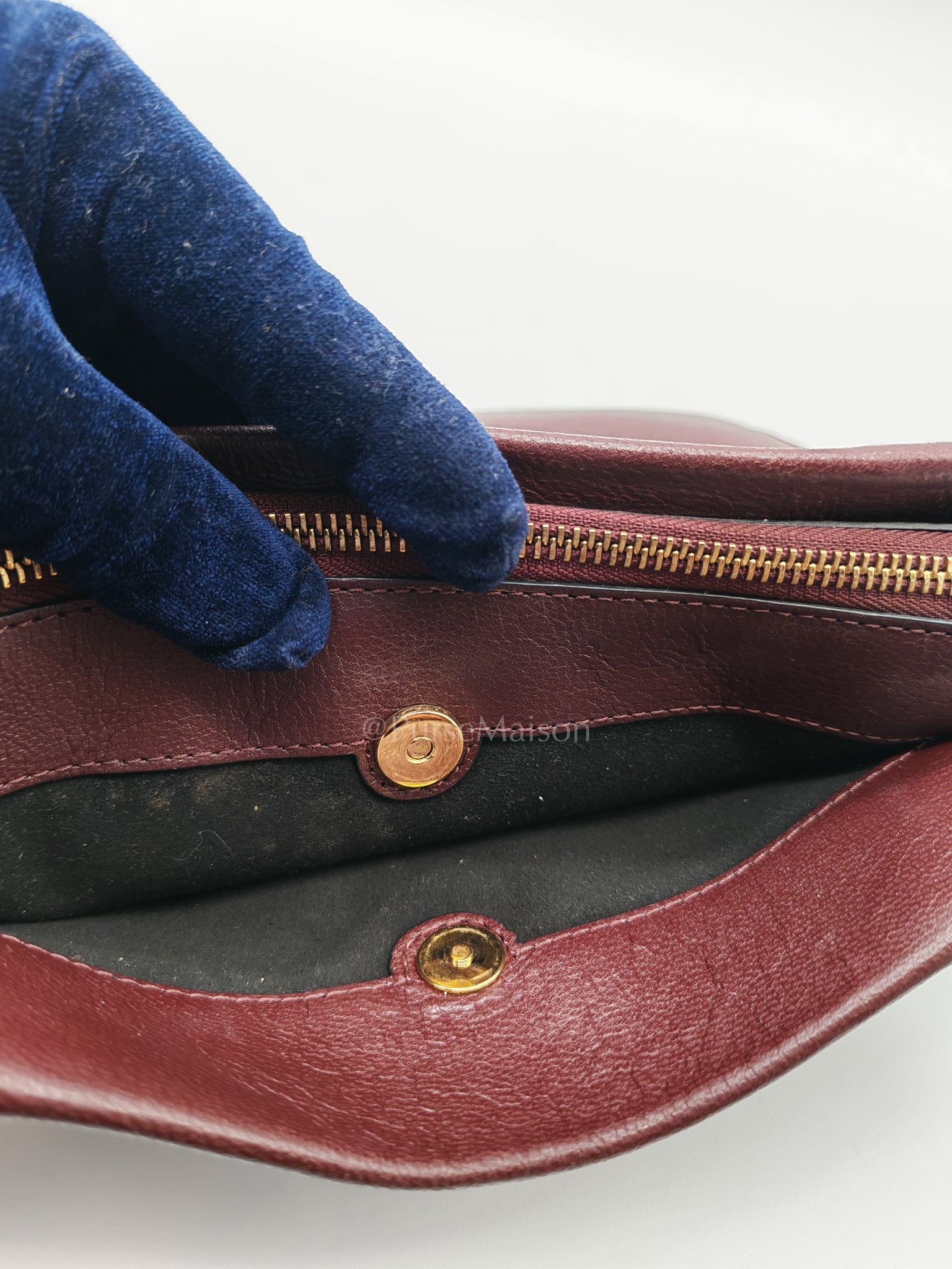 Cross 3 Burgundy in Calfskin Leather Crossbody Bag | Purse Maison Luxury Bags Shop