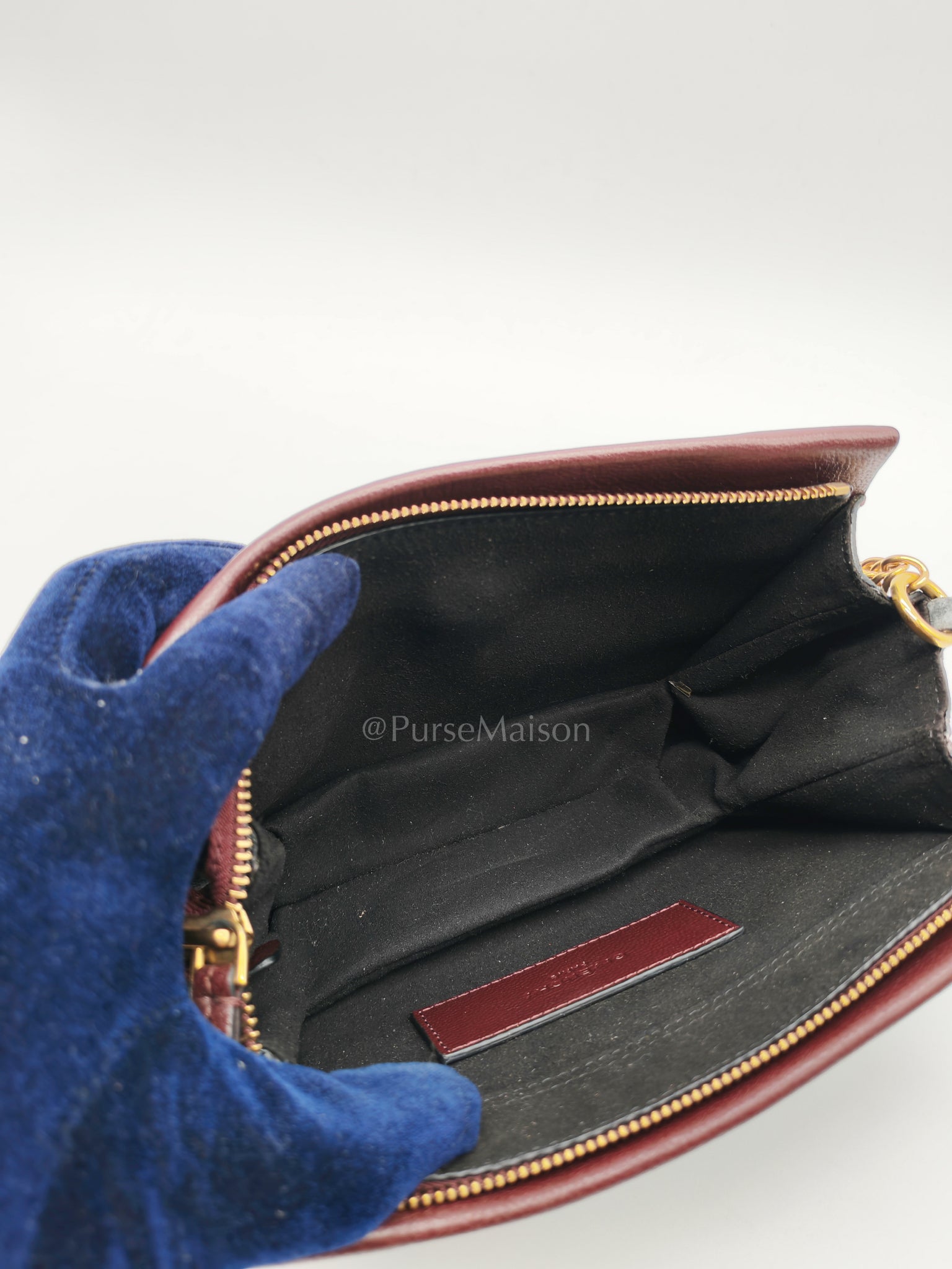 Cross 3 Burgundy in Calfskin Leather Crossbody Bag | Purse Maison Luxury Bags Shop