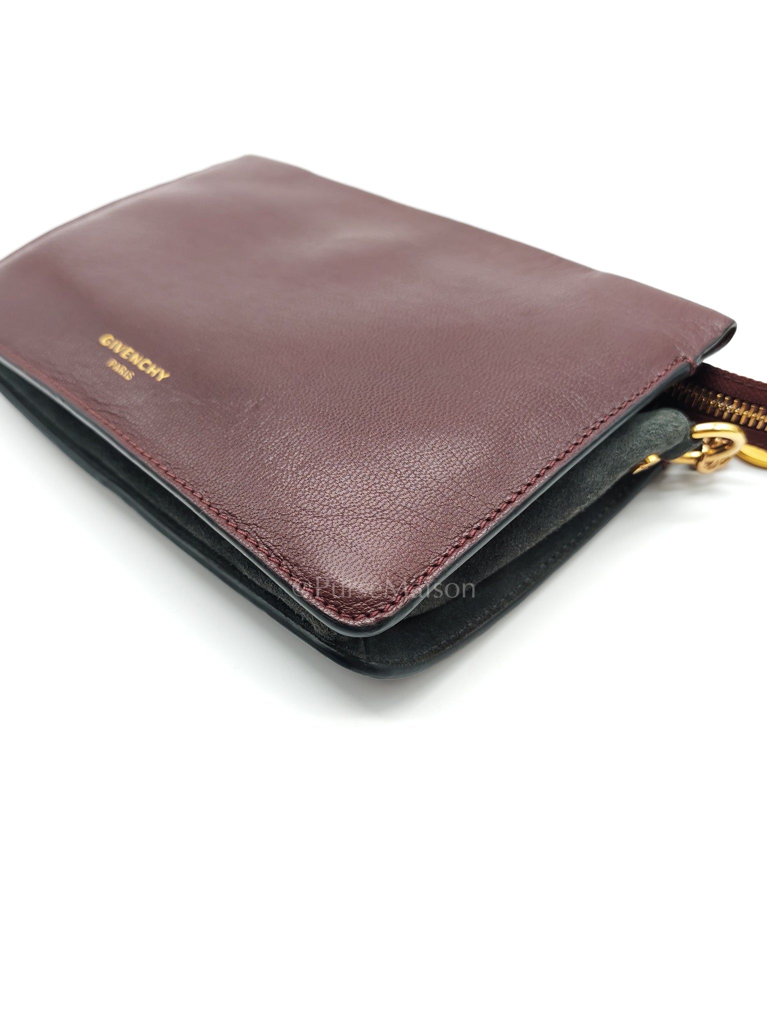 Cross 3 Burgundy in Calfskin Leather Crossbody Bag | Purse Maison Luxury Bags Shop