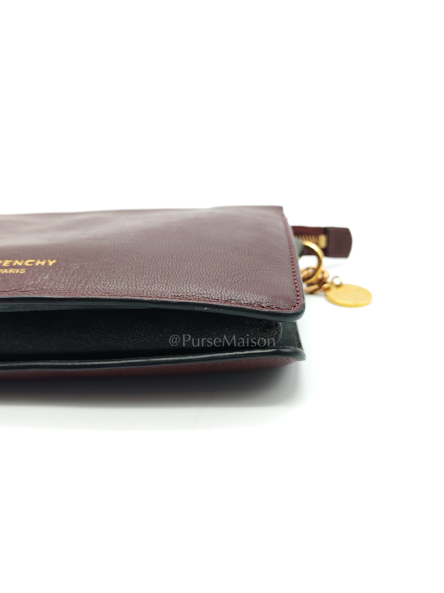 Cross 3 Burgundy in Calfskin Leather Crossbody Bag | Purse Maison Luxury Bags Shop
