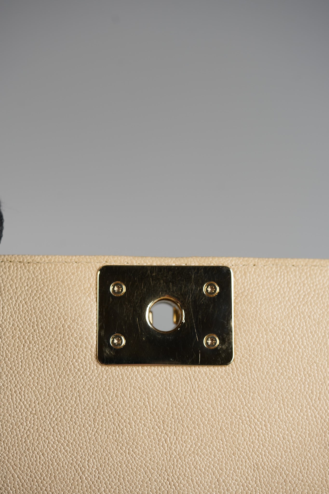 Cruise Boy North South in Light Beige Caviar Leather and Light Gold Hardware Series 29 | Purse Maison Luxury Bags Shop