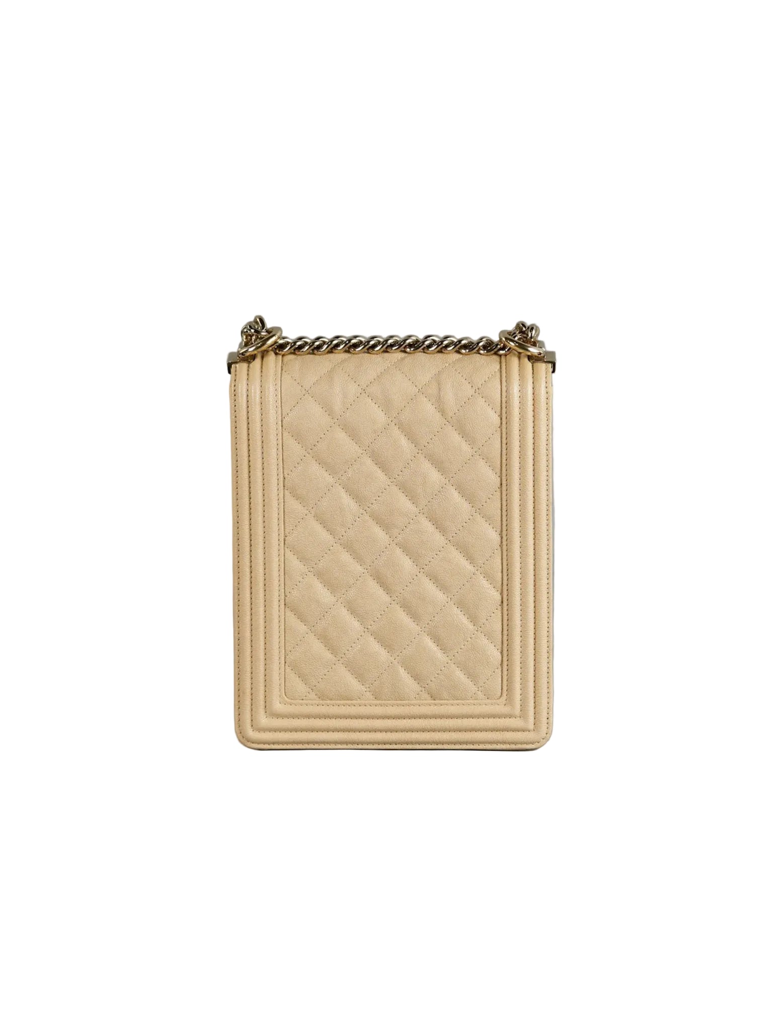 Cruise Boy North South in Light Beige Caviar Leather and Light Gold Hardware Series 29 | Purse Maison Luxury Bags Shop