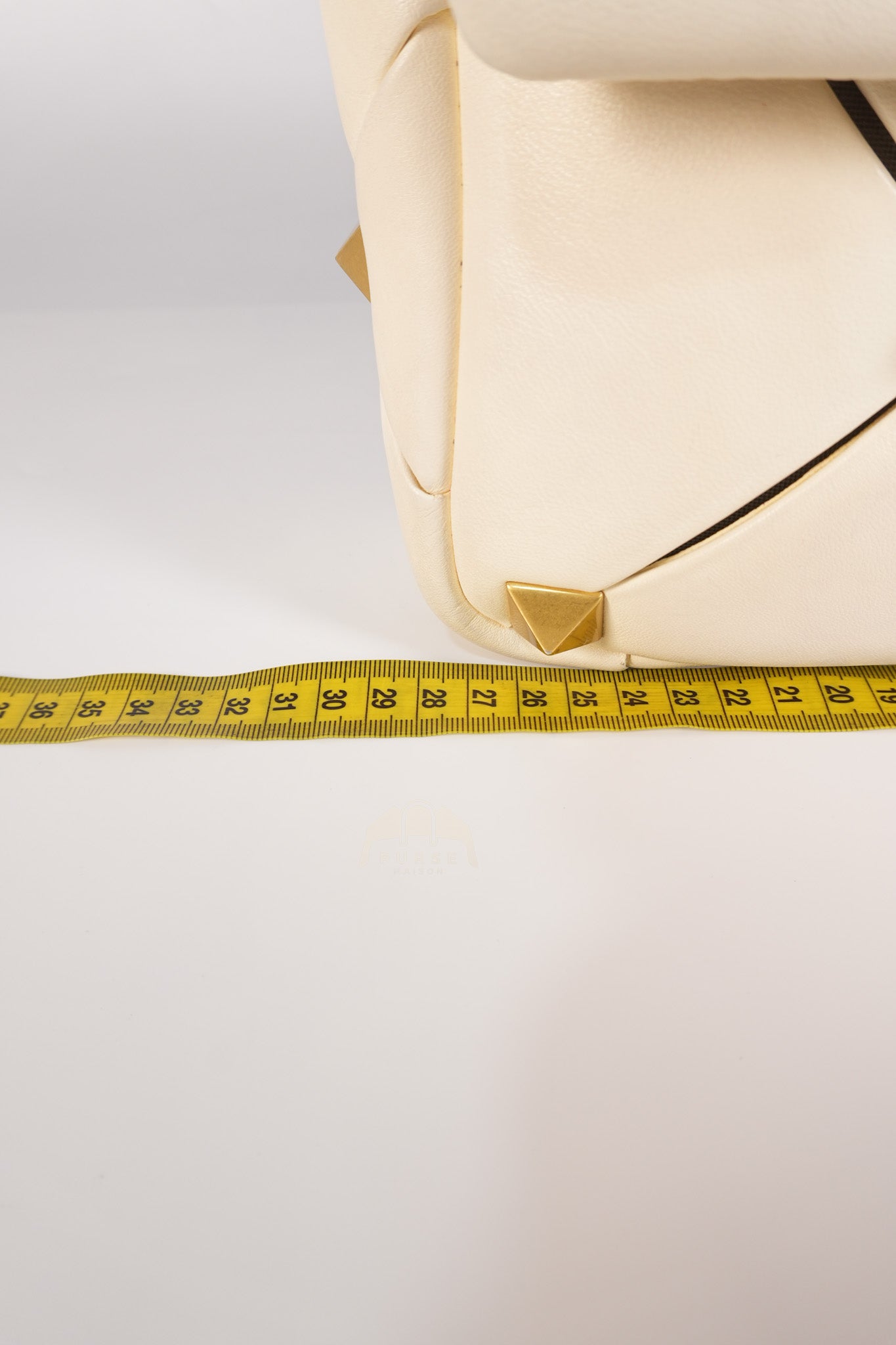 Roman Stud Top Handle Off White Nappa Leather Crossbody Bag