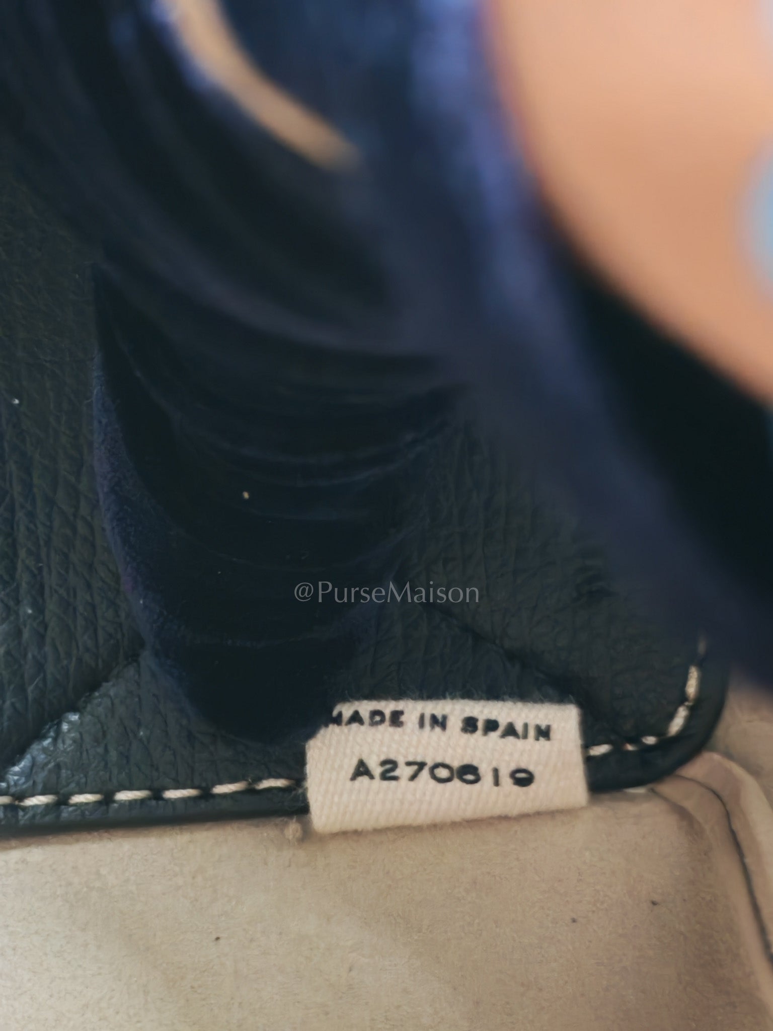 Cyme Mini in Black Grained Leather Tote Bag | Purse Maison Luxury Bags Shop