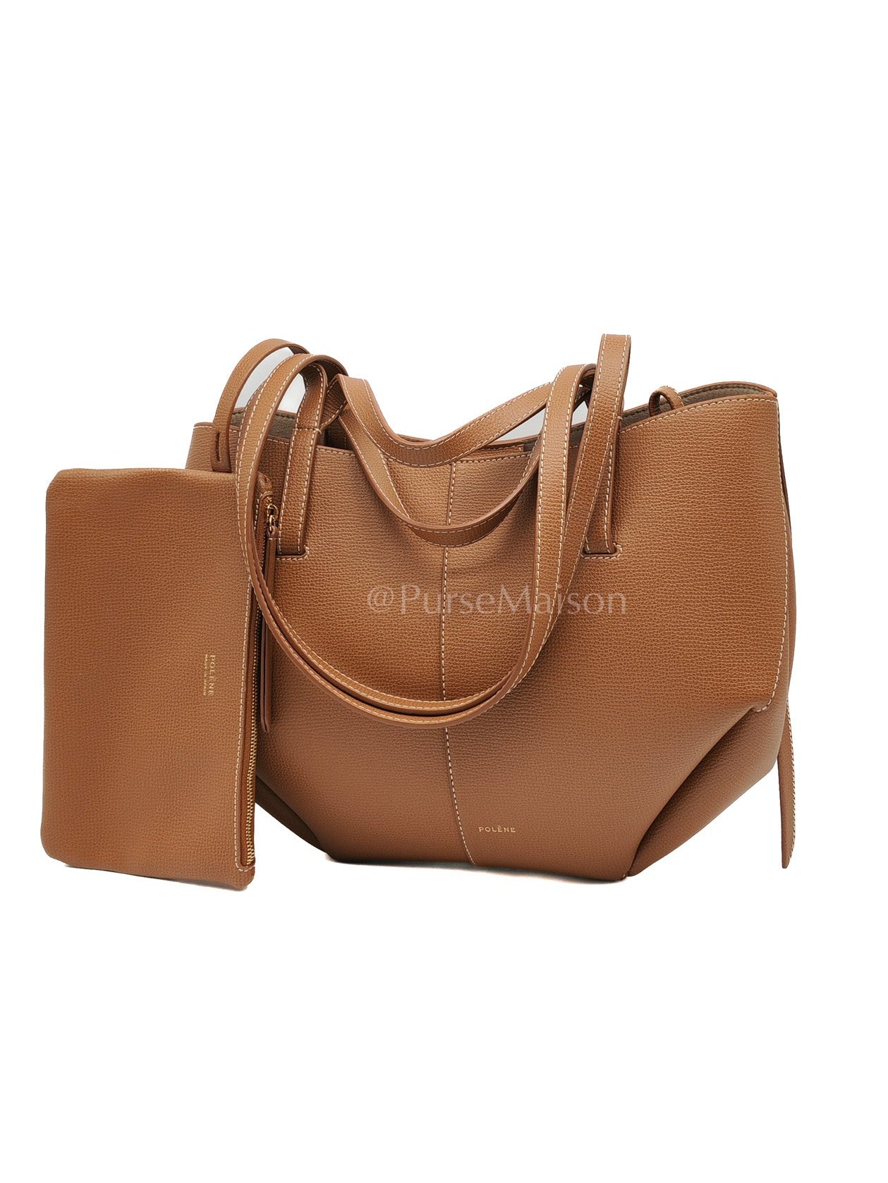 Cyme Mini in Camel Graine Leather Tote Bag | Purse Maison Luxury Bags Shop