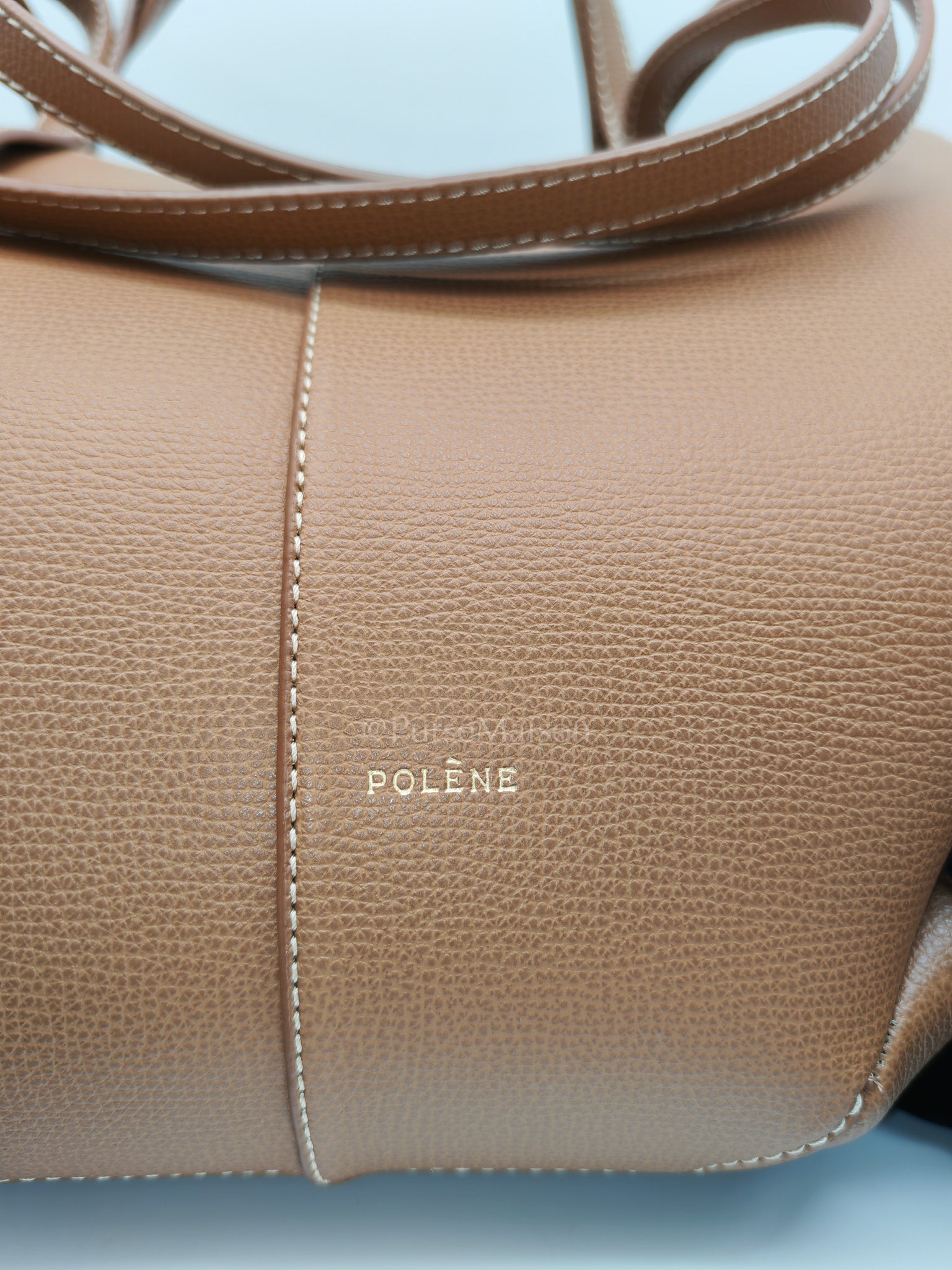 Cyme Mini in Camel Grained Leather | Purse Maison Luxury Bags Shop