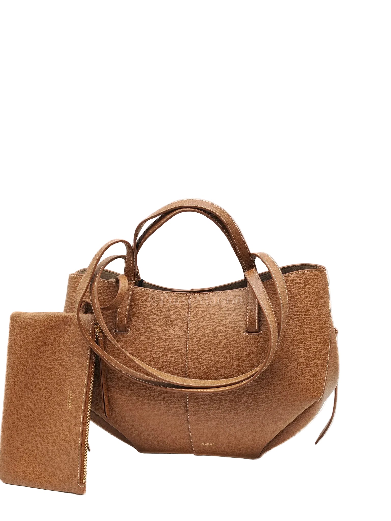 Cyme Mini in Camel Grained Leather | Purse Maison Luxury Bags Shop