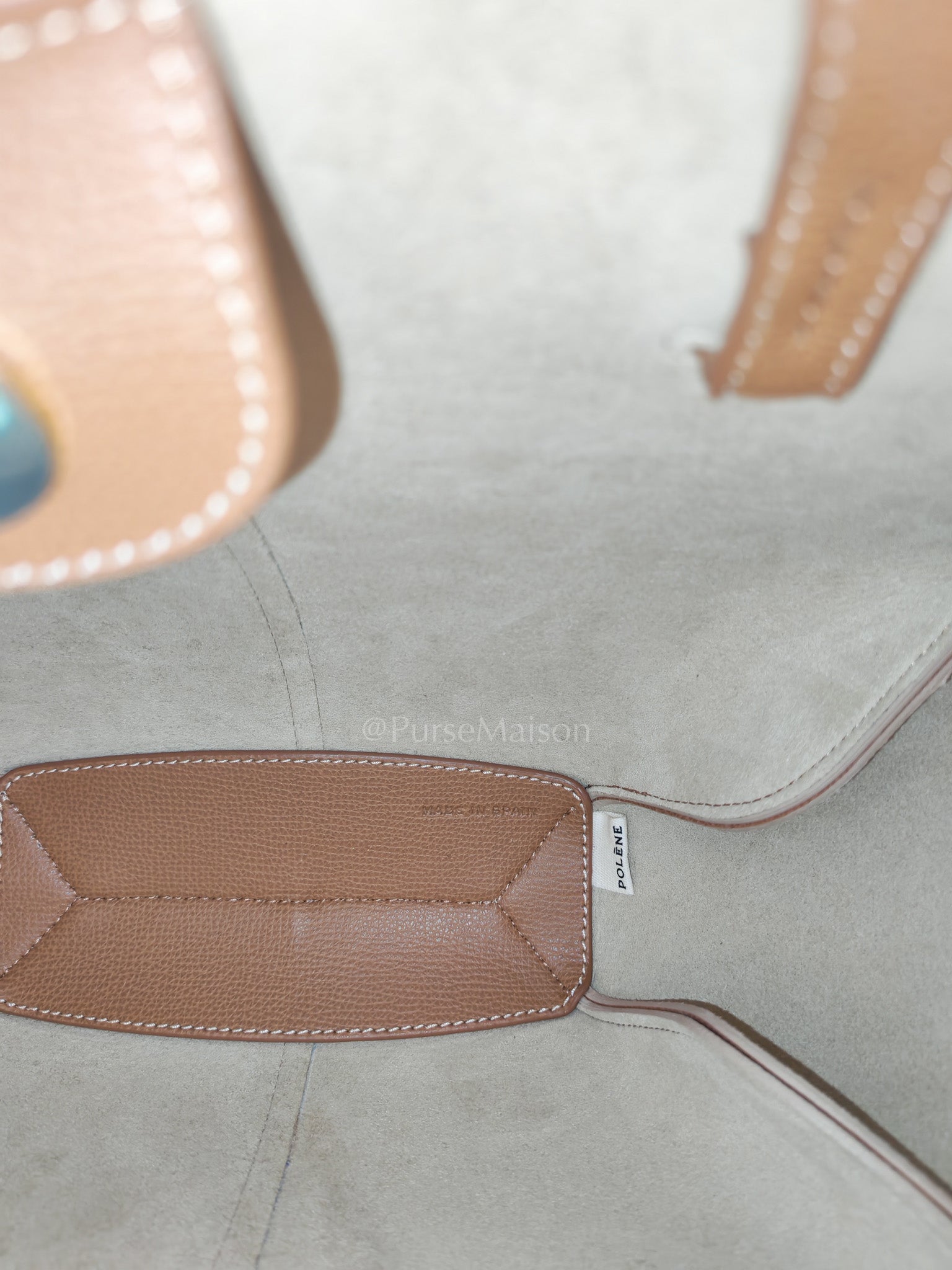 Cyme Mini in Camel Grained Leather | Purse Maison Luxury Bags Shop