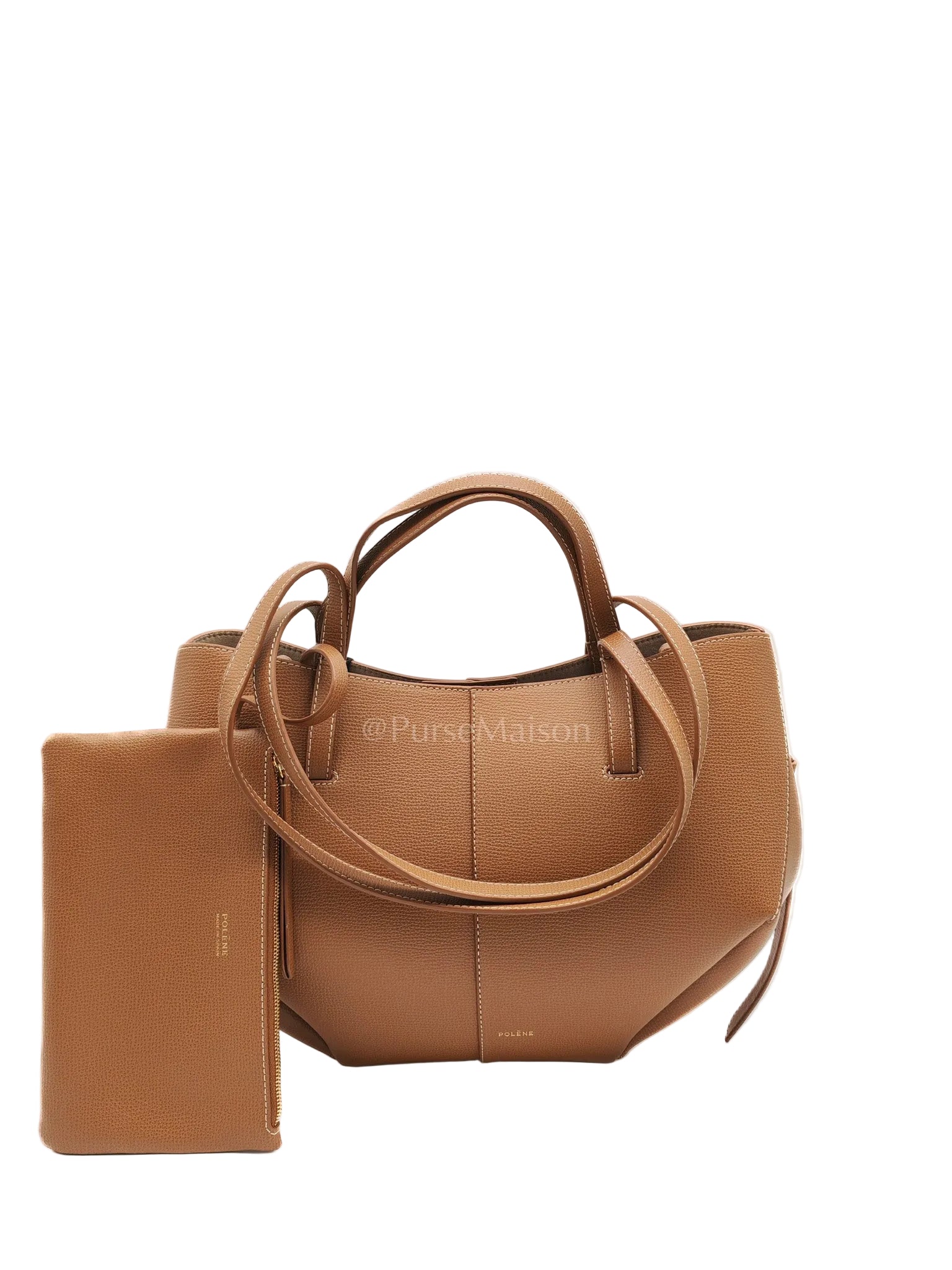 Cyme Mini in Camel Grained Leather | Purse Maison Luxury Bags Shop
