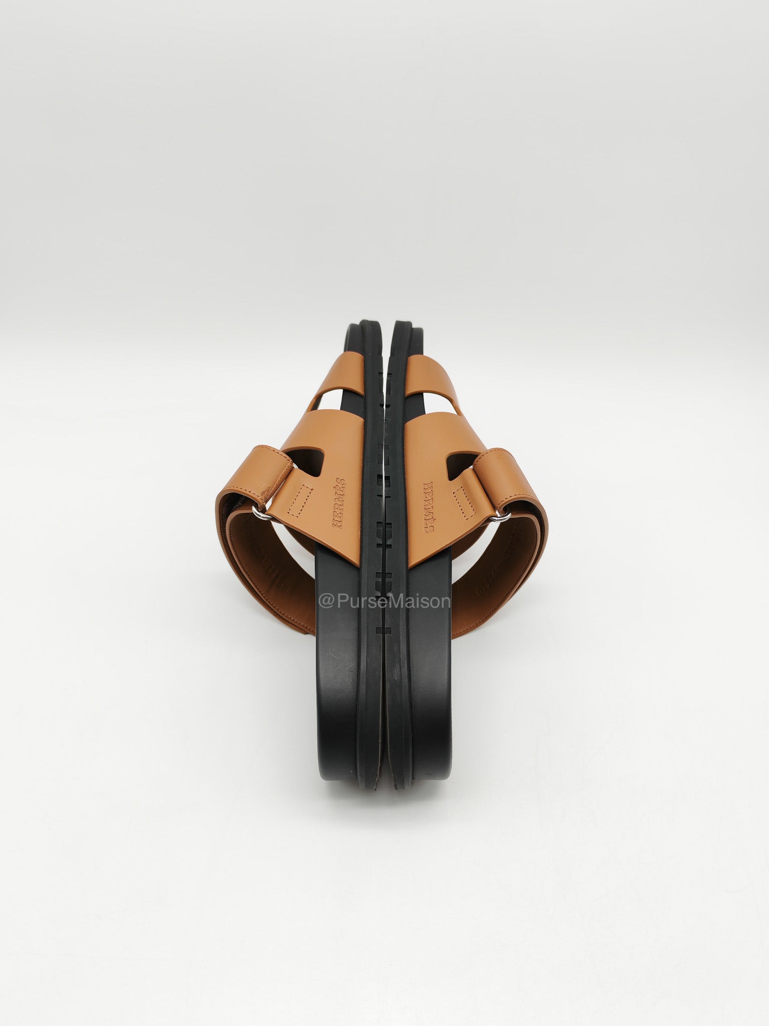 Hermes Chypre Sandal in Naturel Calfskin Leather Size 44 EU (29 cm)