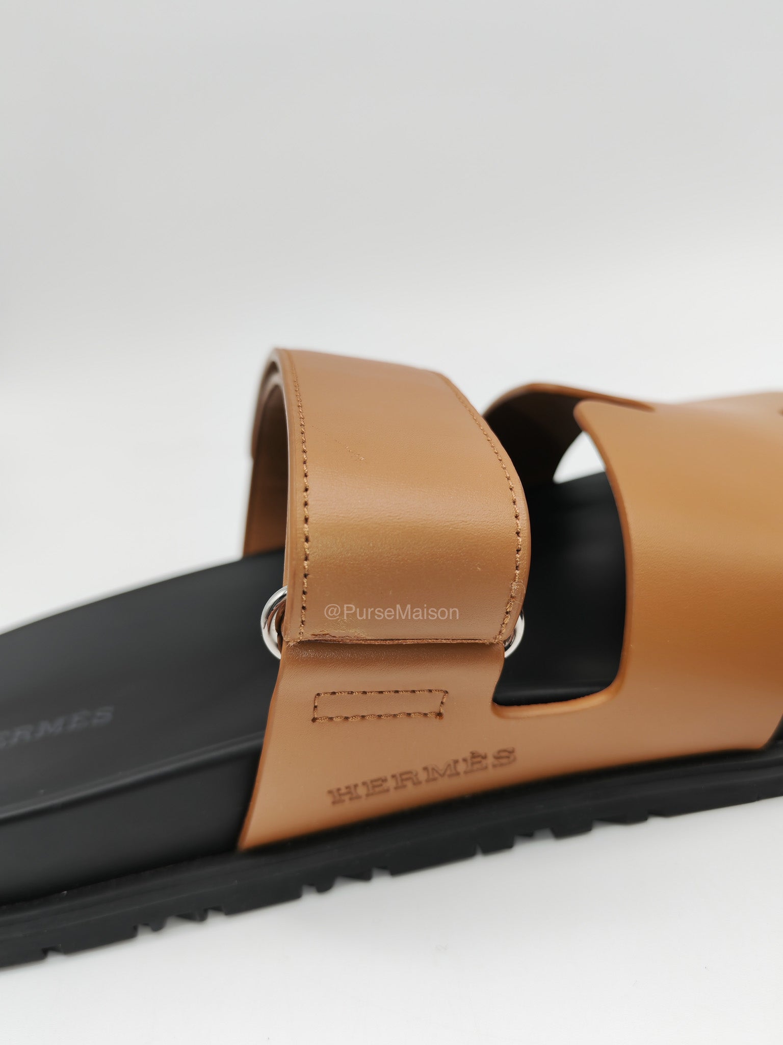 Hermes Chypre Sandal in Naturel Calfskin Leather Size 44 EU (29 cm)