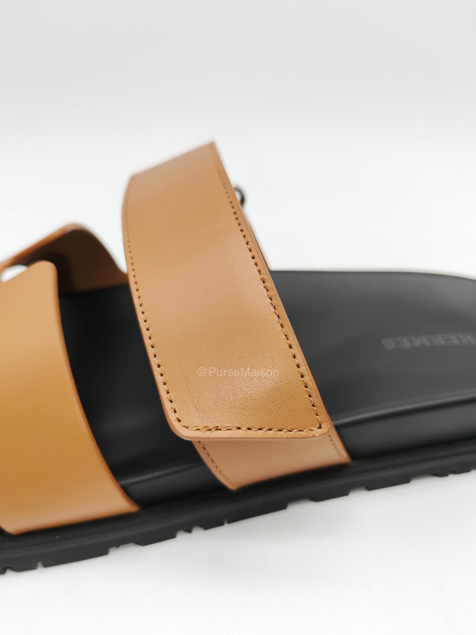 Hermes Chypre Sandal in Naturel Calfskin Leather Size 44 EU (29 cm)
