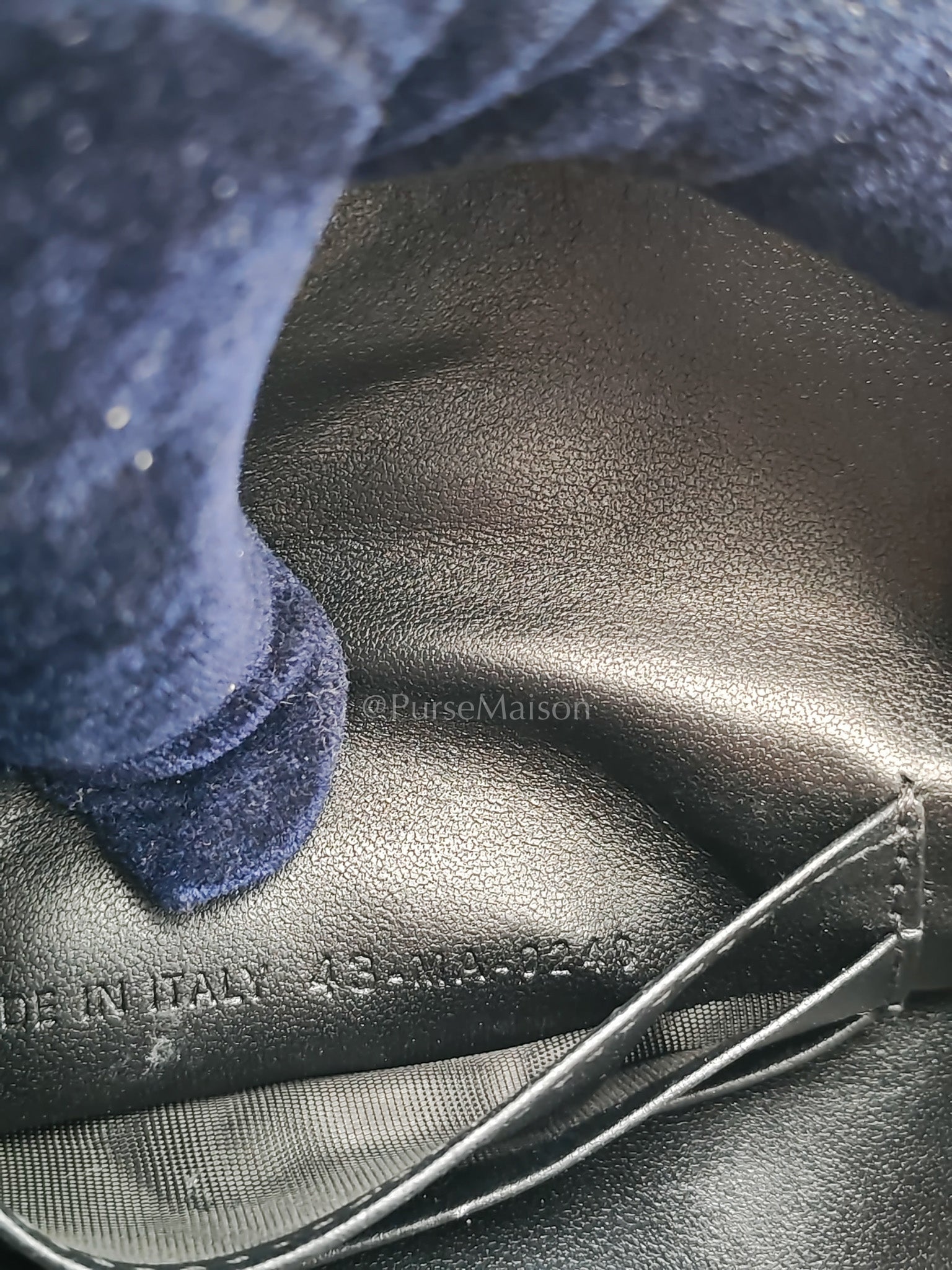 D-Every Large Black Cannage Quilt Lambskin Caro Pouch | Purse Maison Luxury Bags Shop