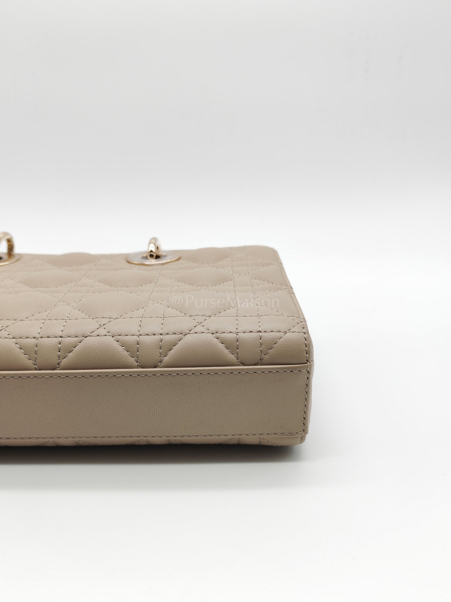 D-Joy Medium Sable Cannage lambskin Leather in Light Gold Hardware | Purse Maison Luxury Bags Shop