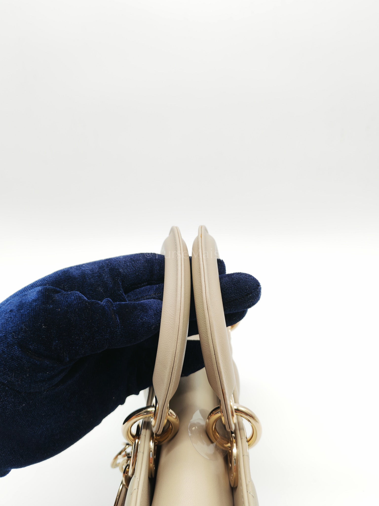 D-Joy Medium Sable Cannage lambskin Leather in Light Gold Hardware | Purse Maison Luxury Bags Shop