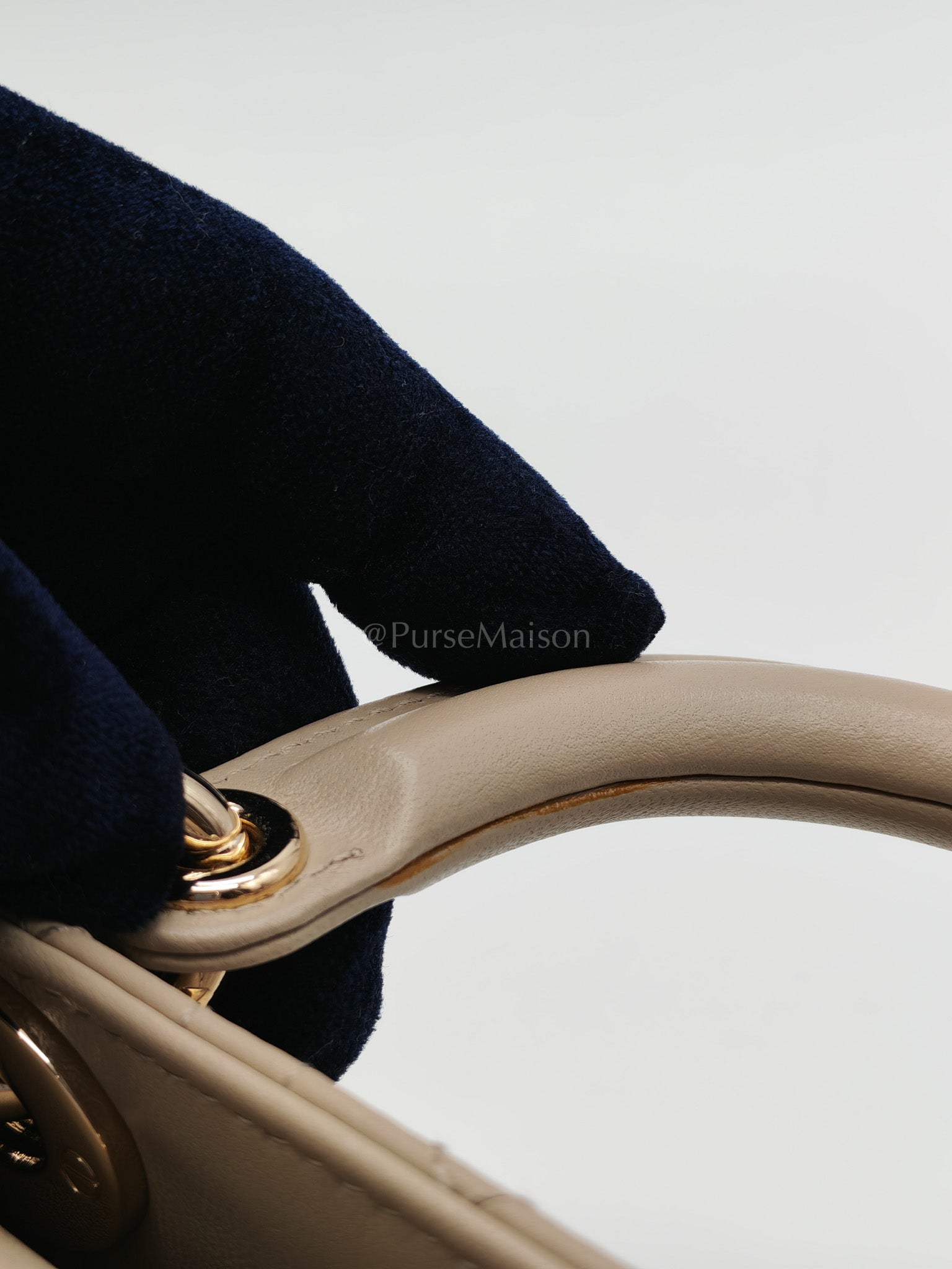 D-Joy Medium Sable Cannage lambskin Leather in Light Gold Hardware | Purse Maison Luxury Bags Shop