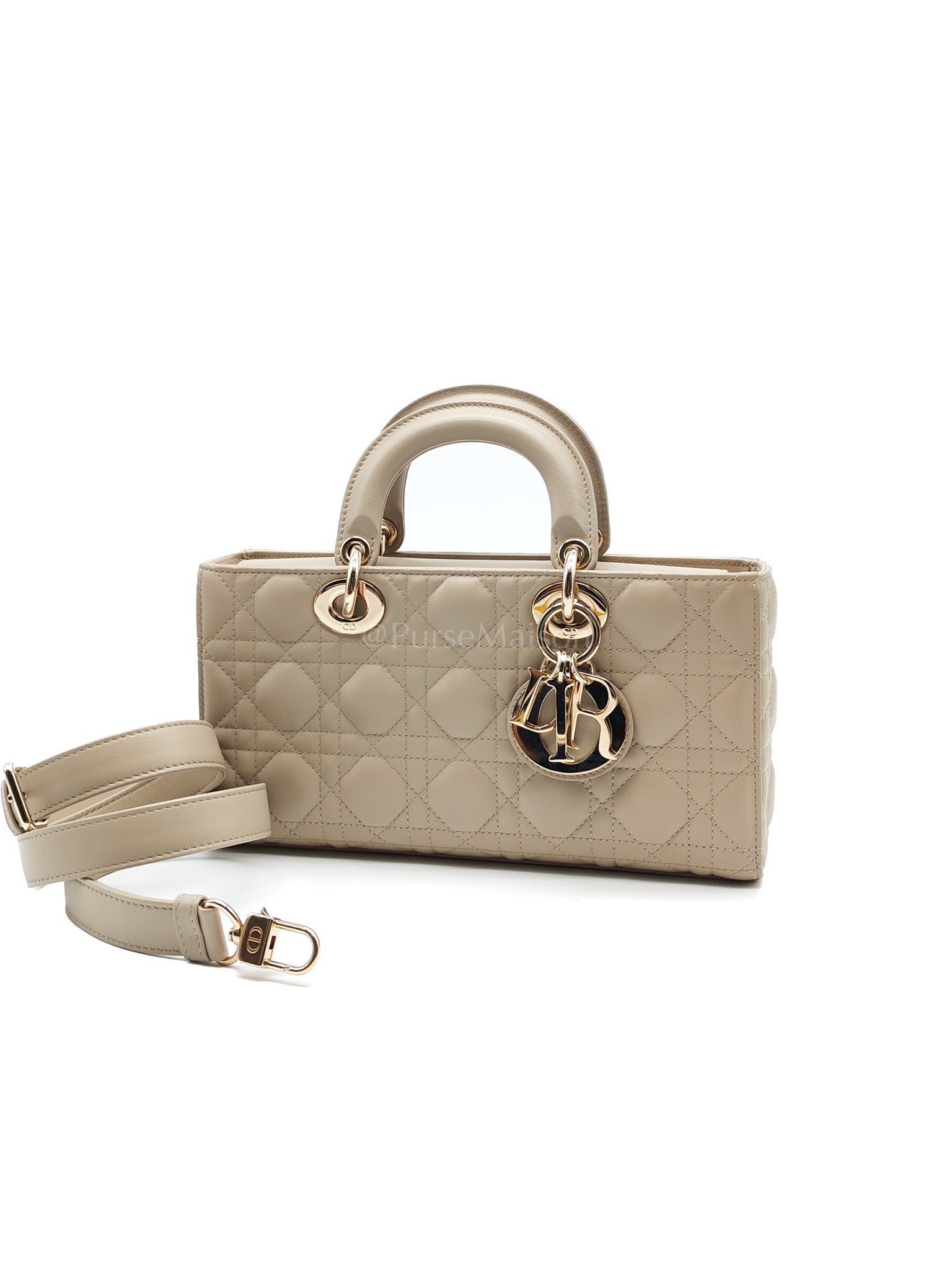 D-Joy Medium Sable Cannage lambskin Leather in Light Gold Hardware | Purse Maison Luxury Bags Shop