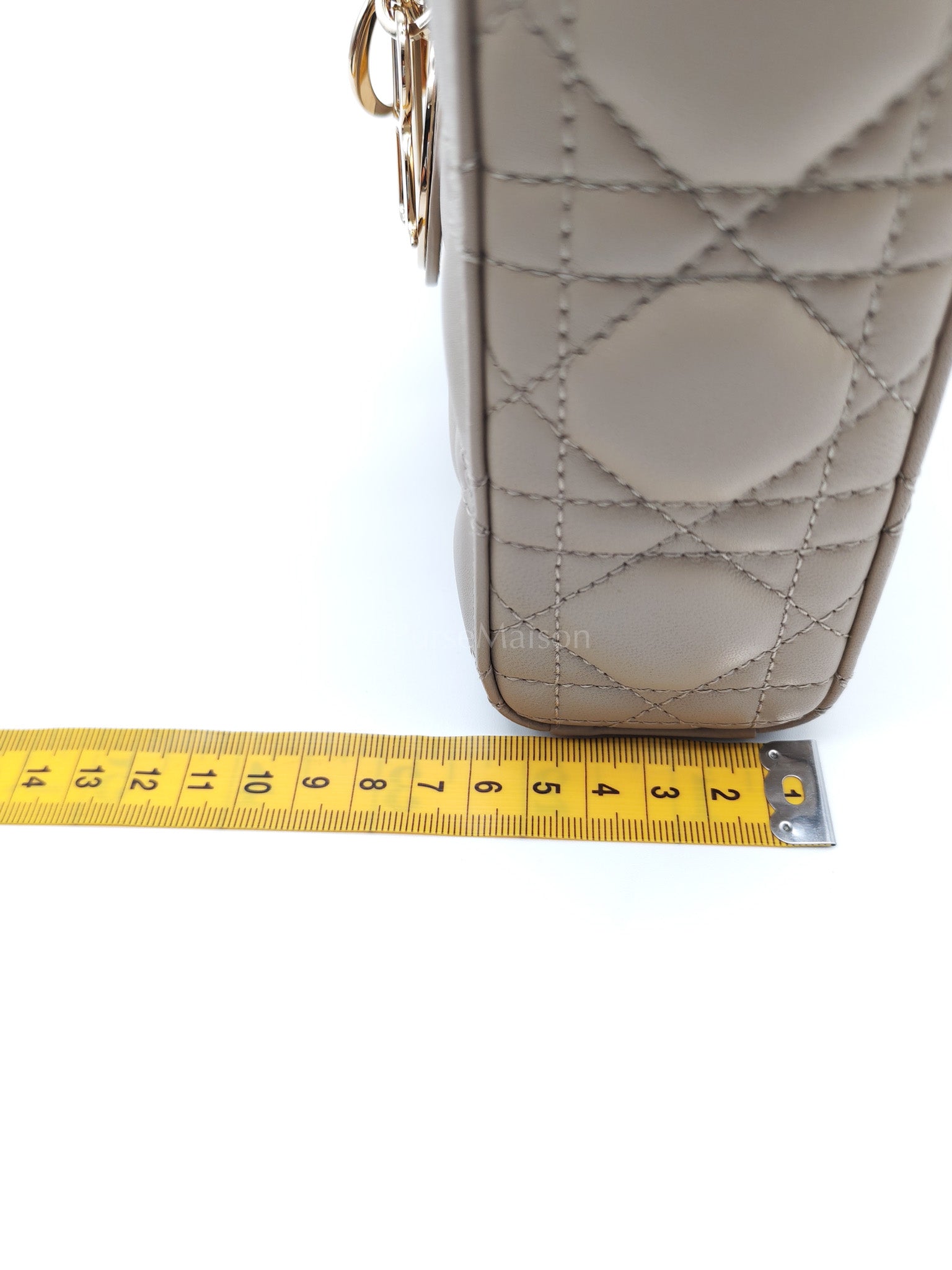 D-Joy Medium Sable Cannage lambskin Leather in Light Gold Hardware | Purse Maison Luxury Bags Shop