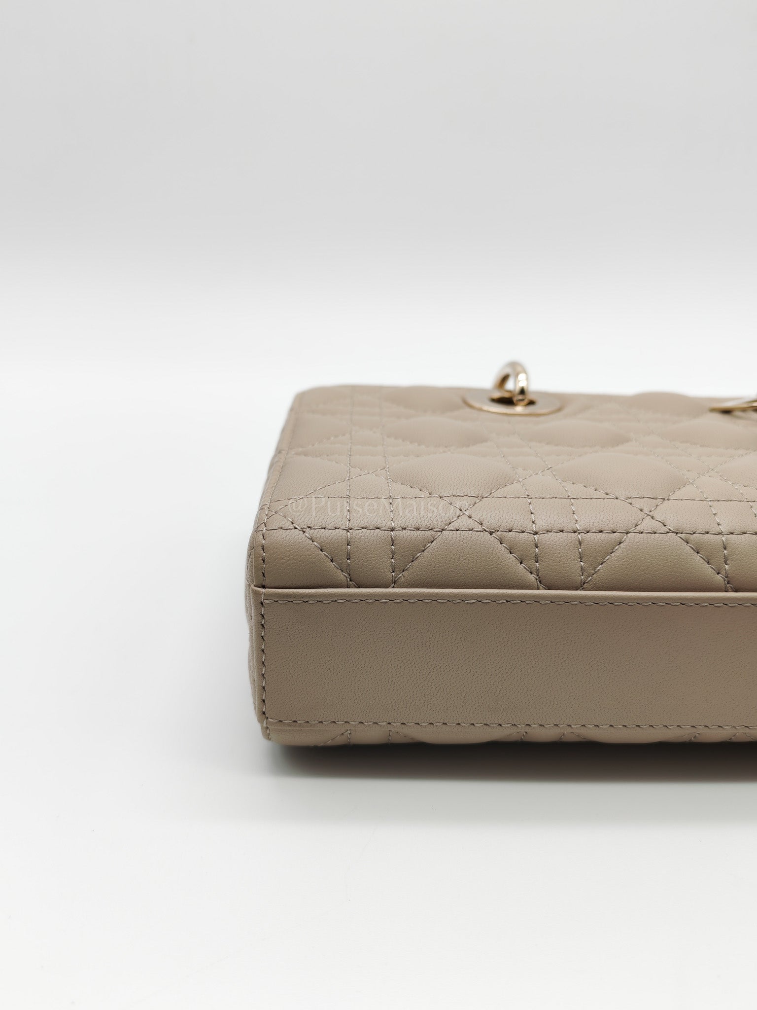 D-Joy Medium Sable Cannage lambskin Leather in Light Gold Hardware | Purse Maison Luxury Bags Shop