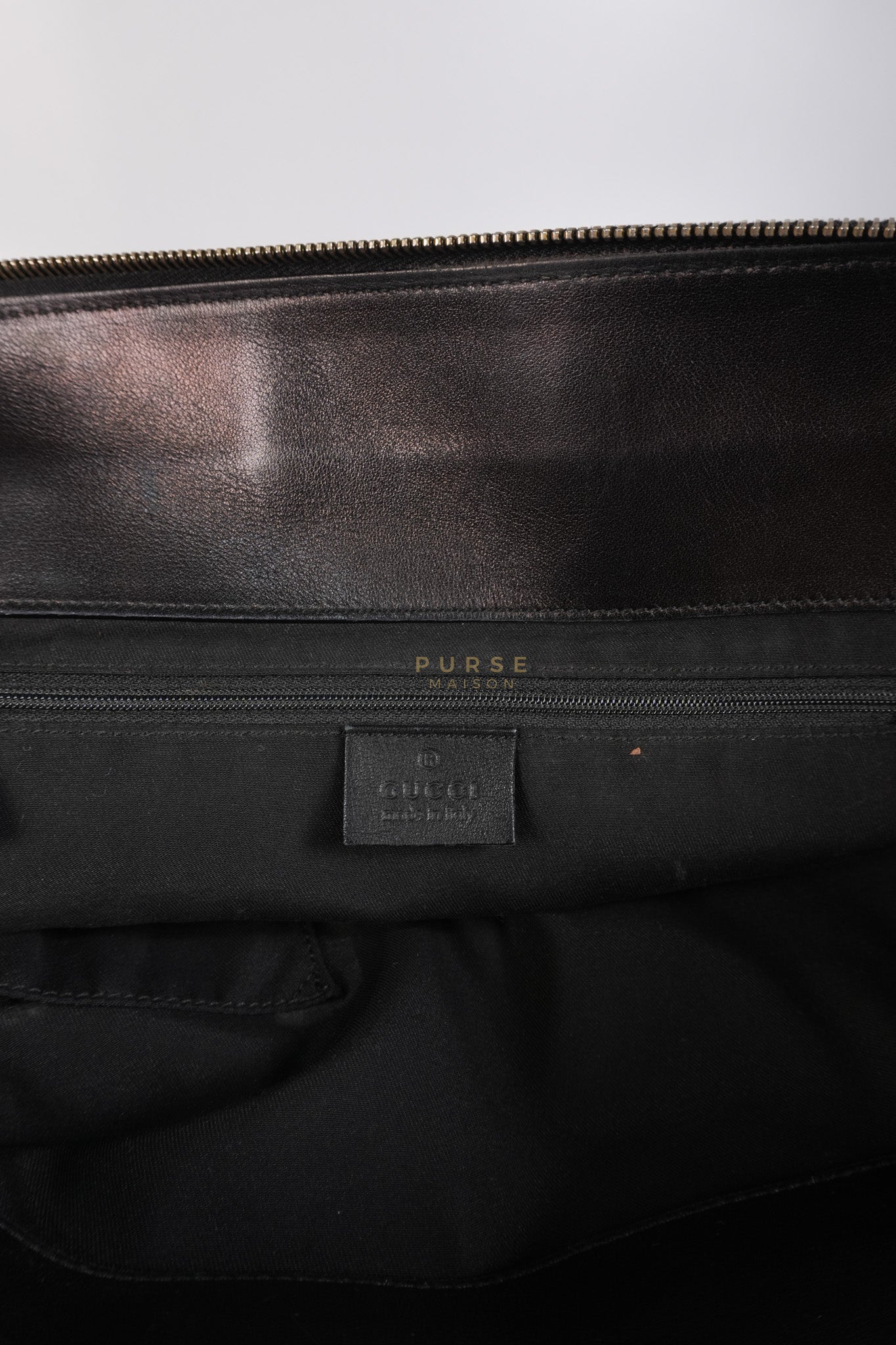D-Ring Patent Leather Tote Bag in Black | Purse Maison Luxury Bags Shop