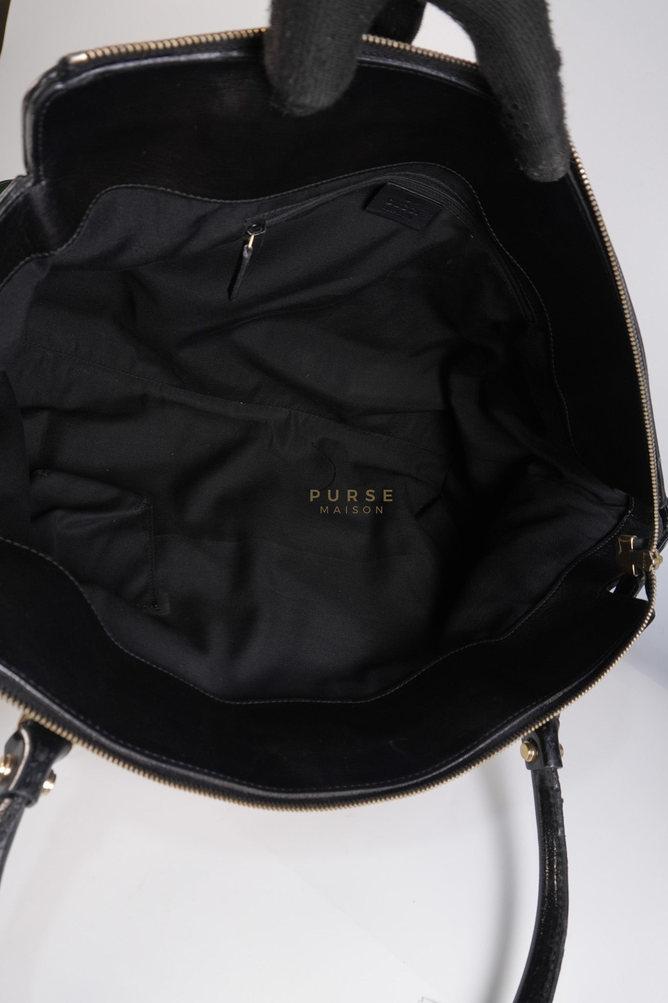 D-Ring Patent Leather Tote Bag in Black | Purse Maison Luxury Bags Shop