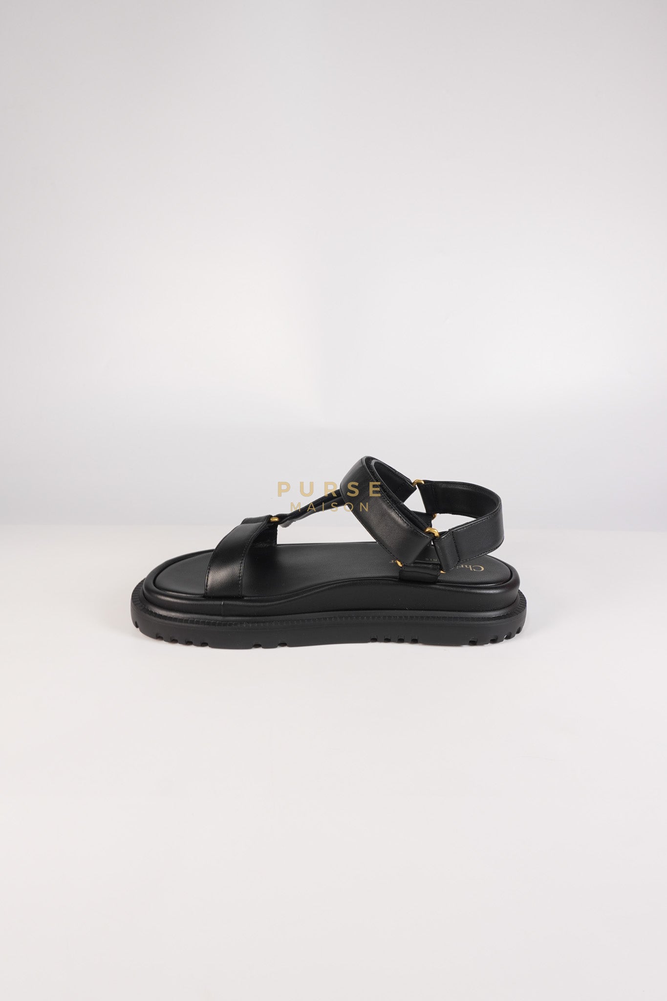 D Wave Sandals in Black Size 37 EU (23.5cm) | Purse Maison Luxury Bags Shop