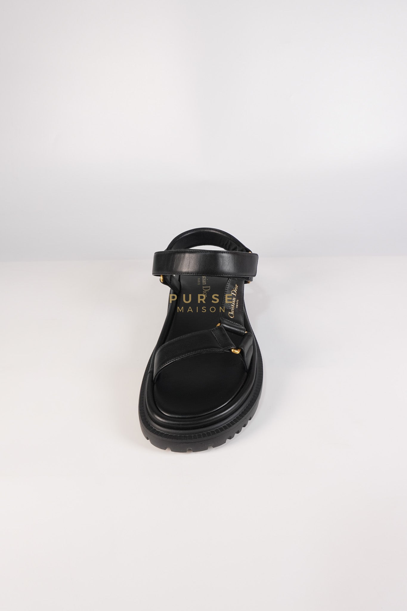 D Wave Sandals in Black Size 37 EU (23.5cm) | Purse Maison Luxury Bags Shop